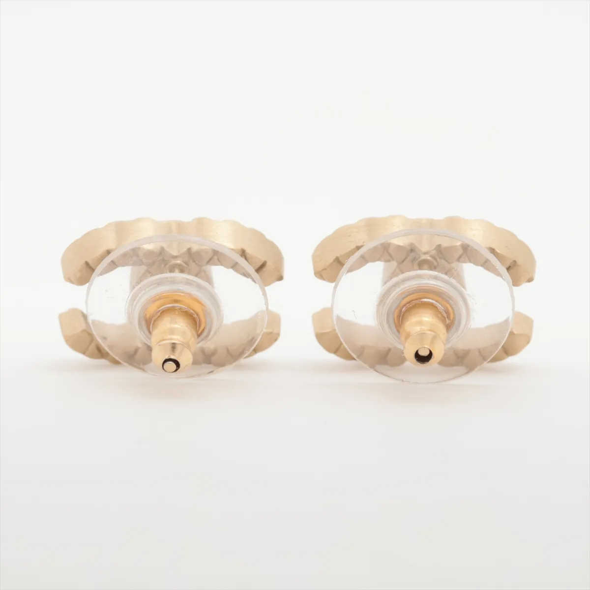 Coco Mark Matelassé 09A Earrings (Pair) GP Gold. Shows signs of wear, — view 2