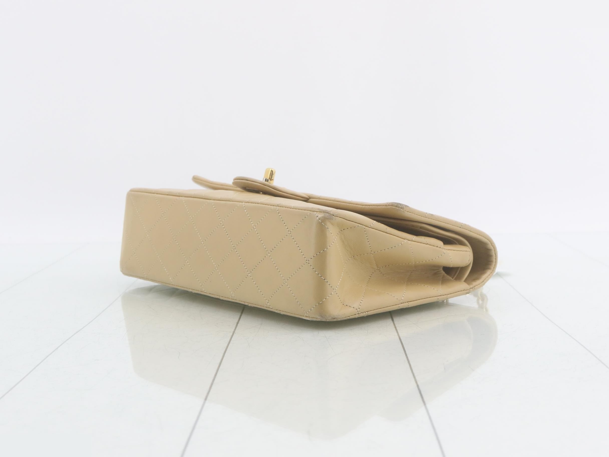 Matelassé (Bag) Beige Double Chain Shoulder Bag — view 6
