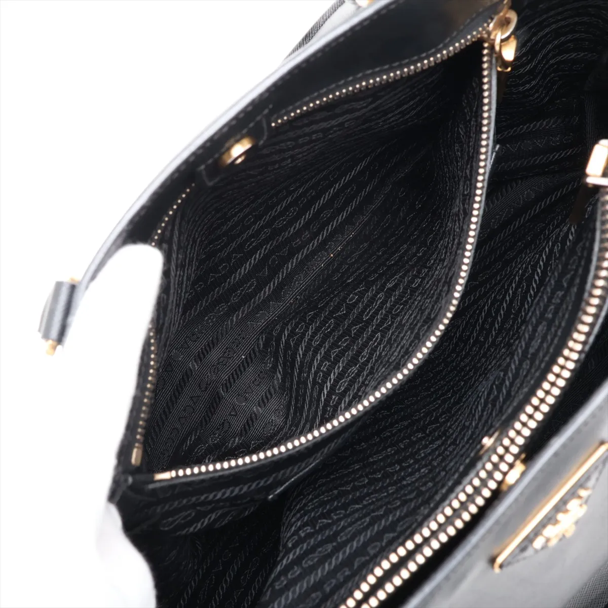 Saffiano Galleria Leather 2-Way Handbag, Black — view 11