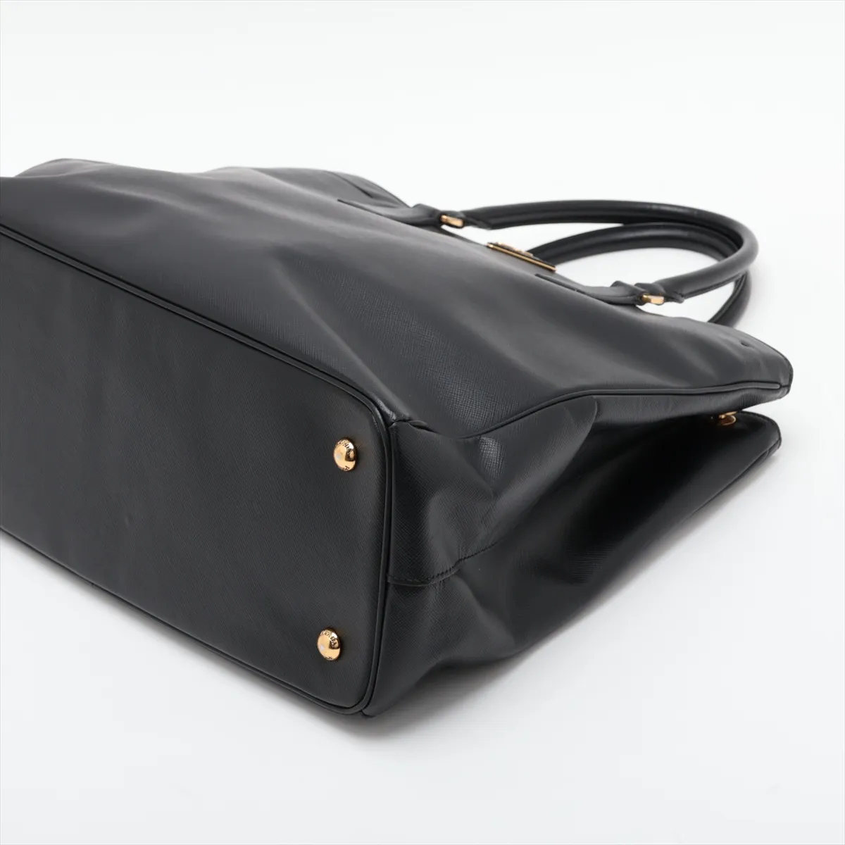 Saffiano Galleria Leather 2-Way Handbag, Black — view 3