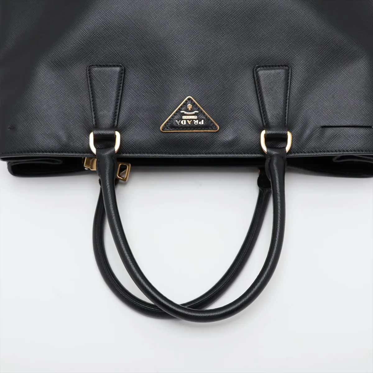 Saffiano Galleria Leather 2-Way Handbag, Black — view 5