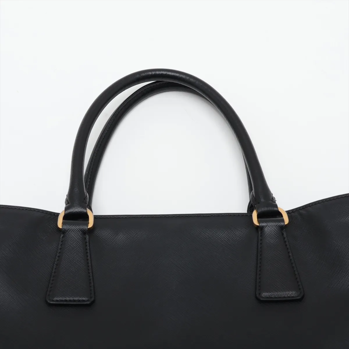 Saffiano Galleria Leather 2-Way Handbag, Black — view 6