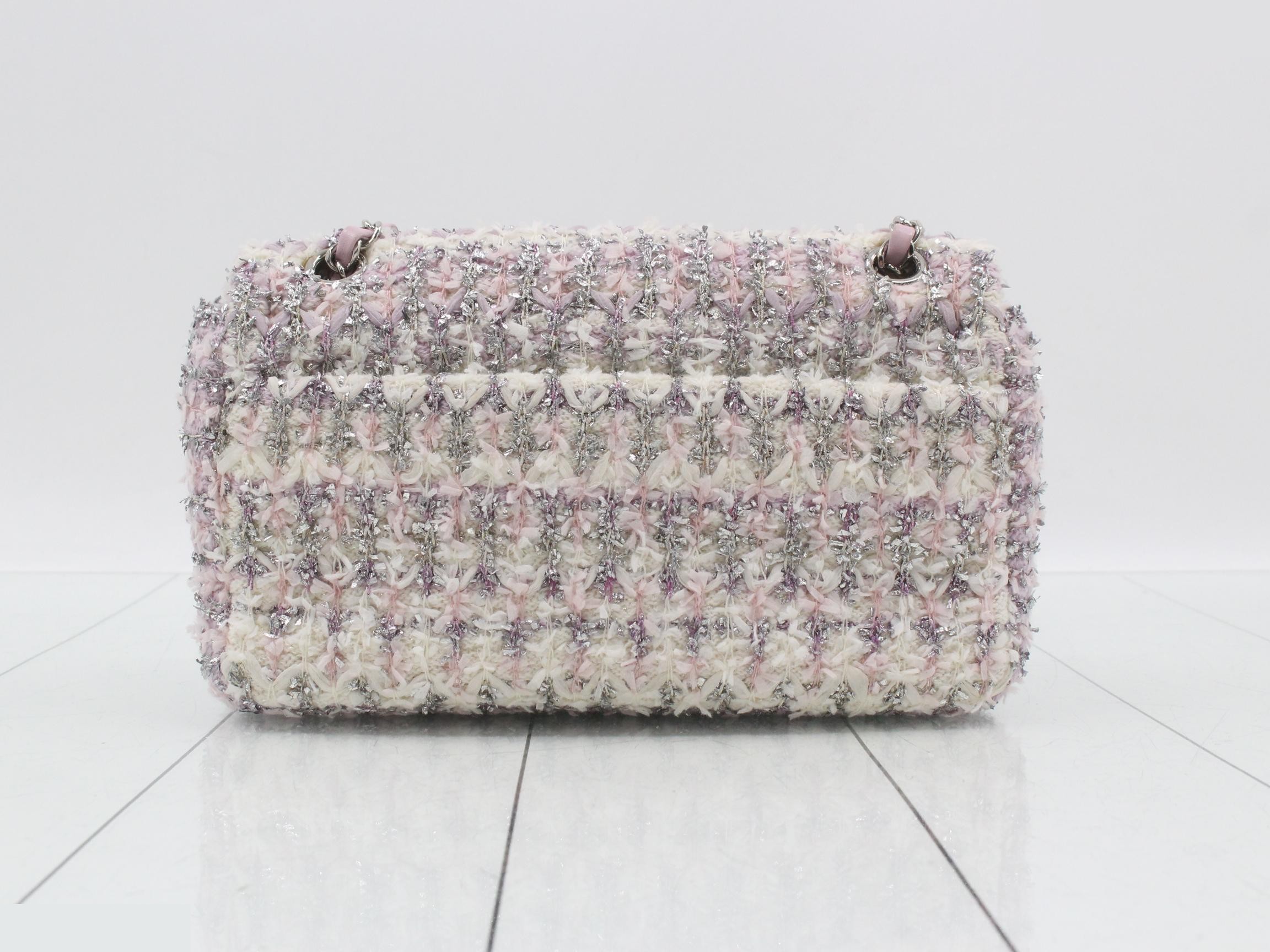 Tweed Matelassé Classic Chain Shoulder Bag — view 2