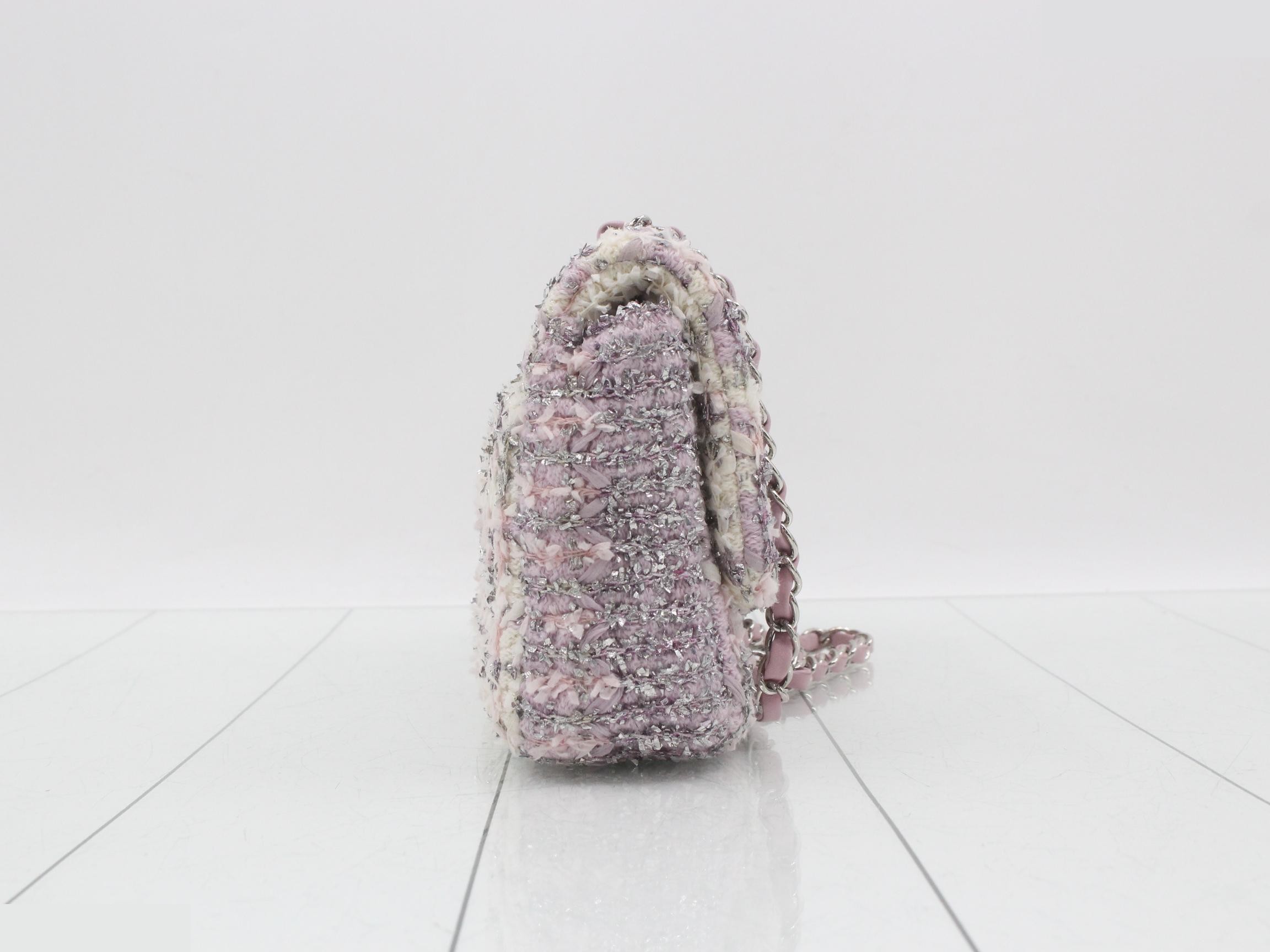 Tweed Matelassé Classic Chain Shoulder Bag — view 4