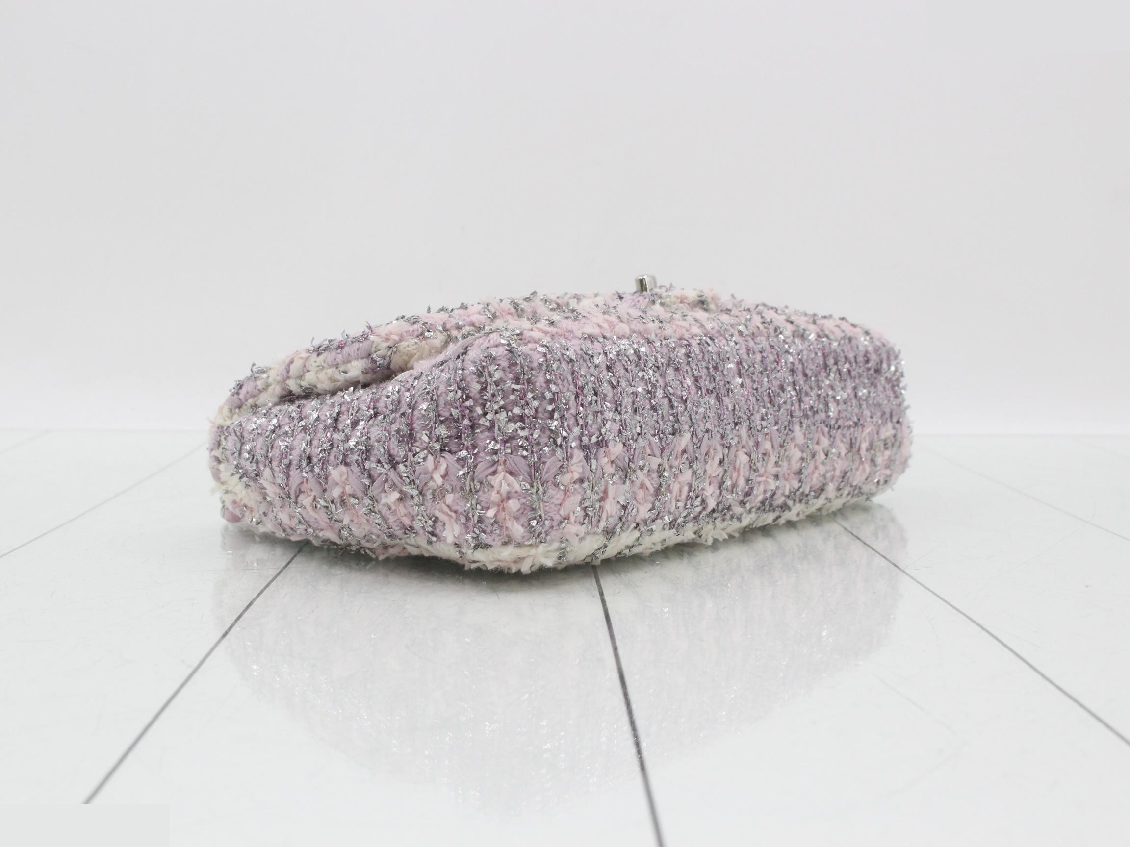 Tweed Matelassé Classic Chain Shoulder Bag — view 5