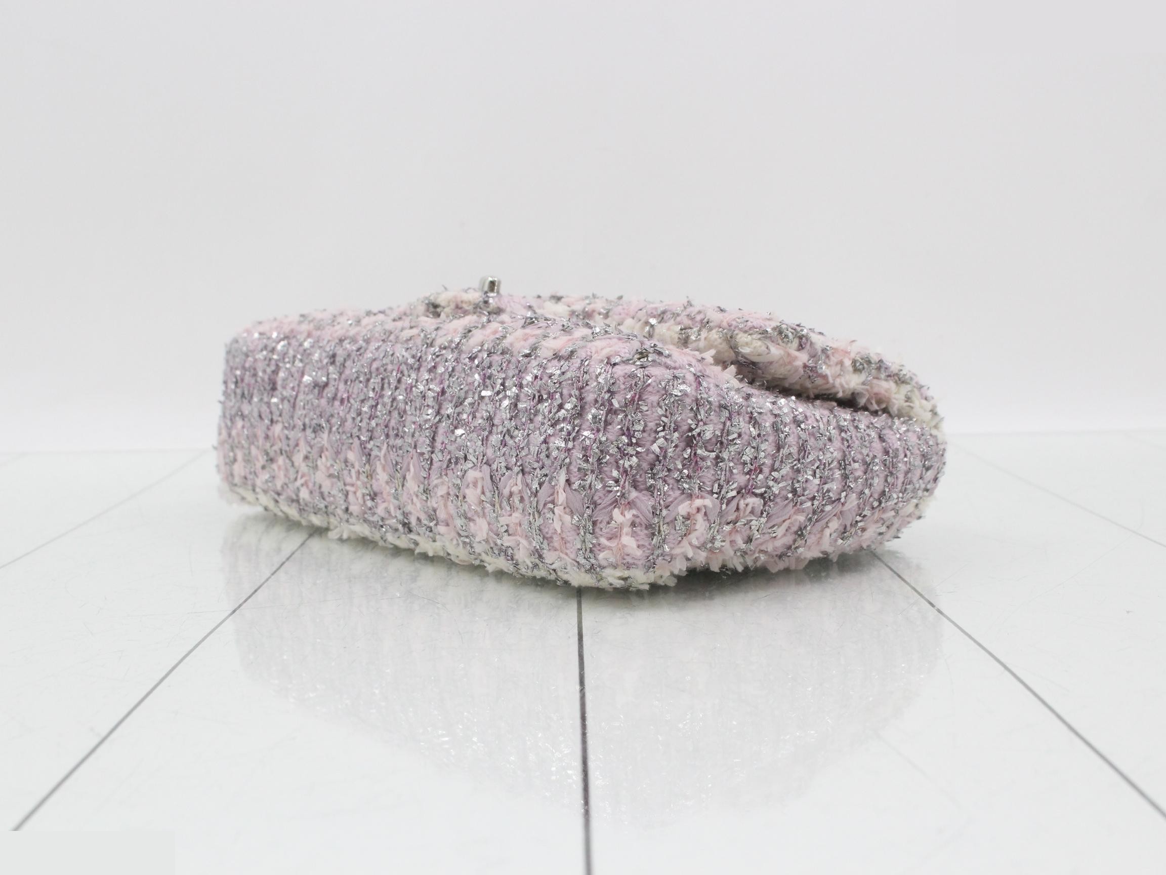 Tweed Matelassé Classic Chain Shoulder Bag — view 6