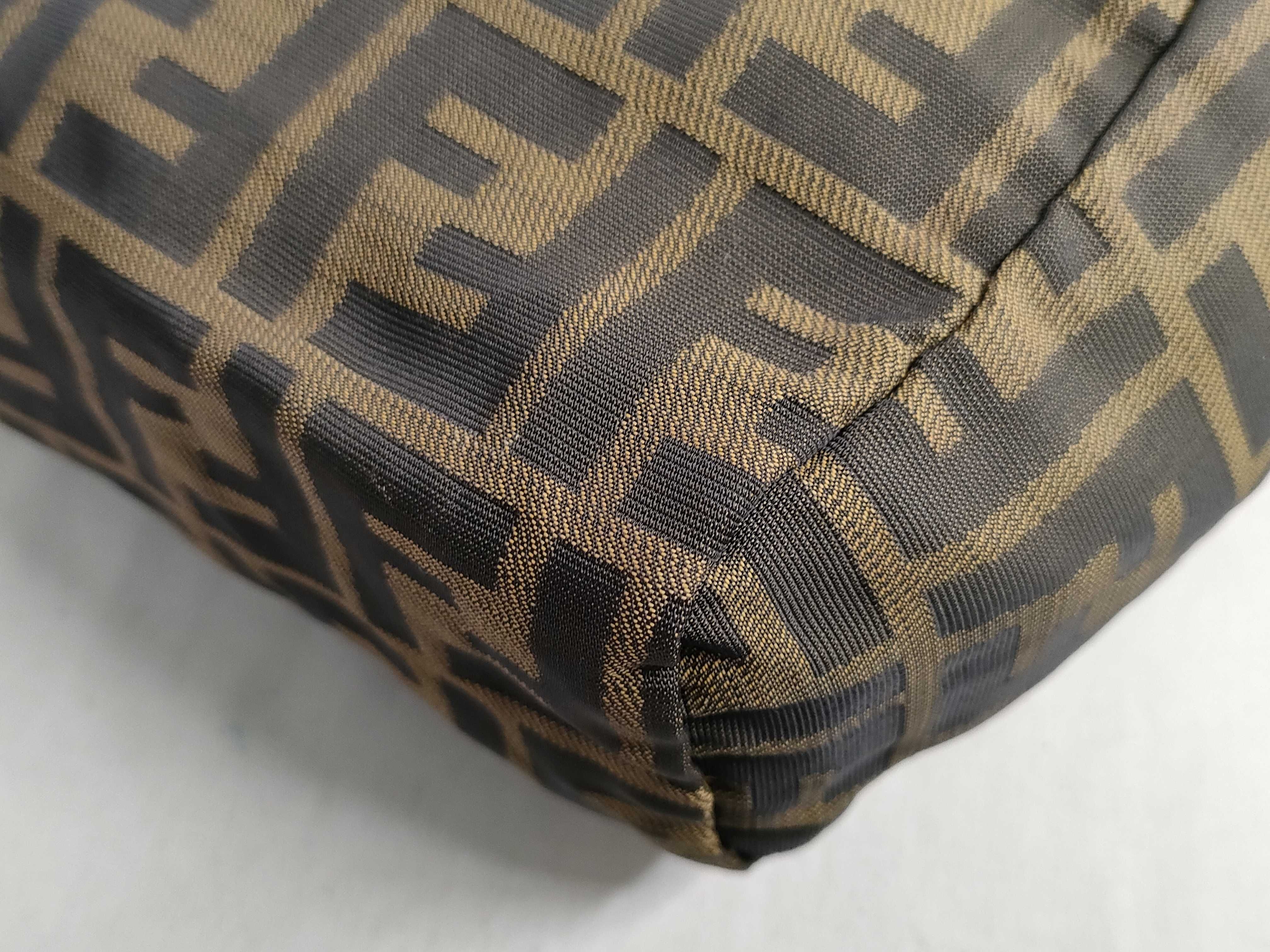 Zucca Pattern Mini Handbag, Nylon, Khaki — view 6