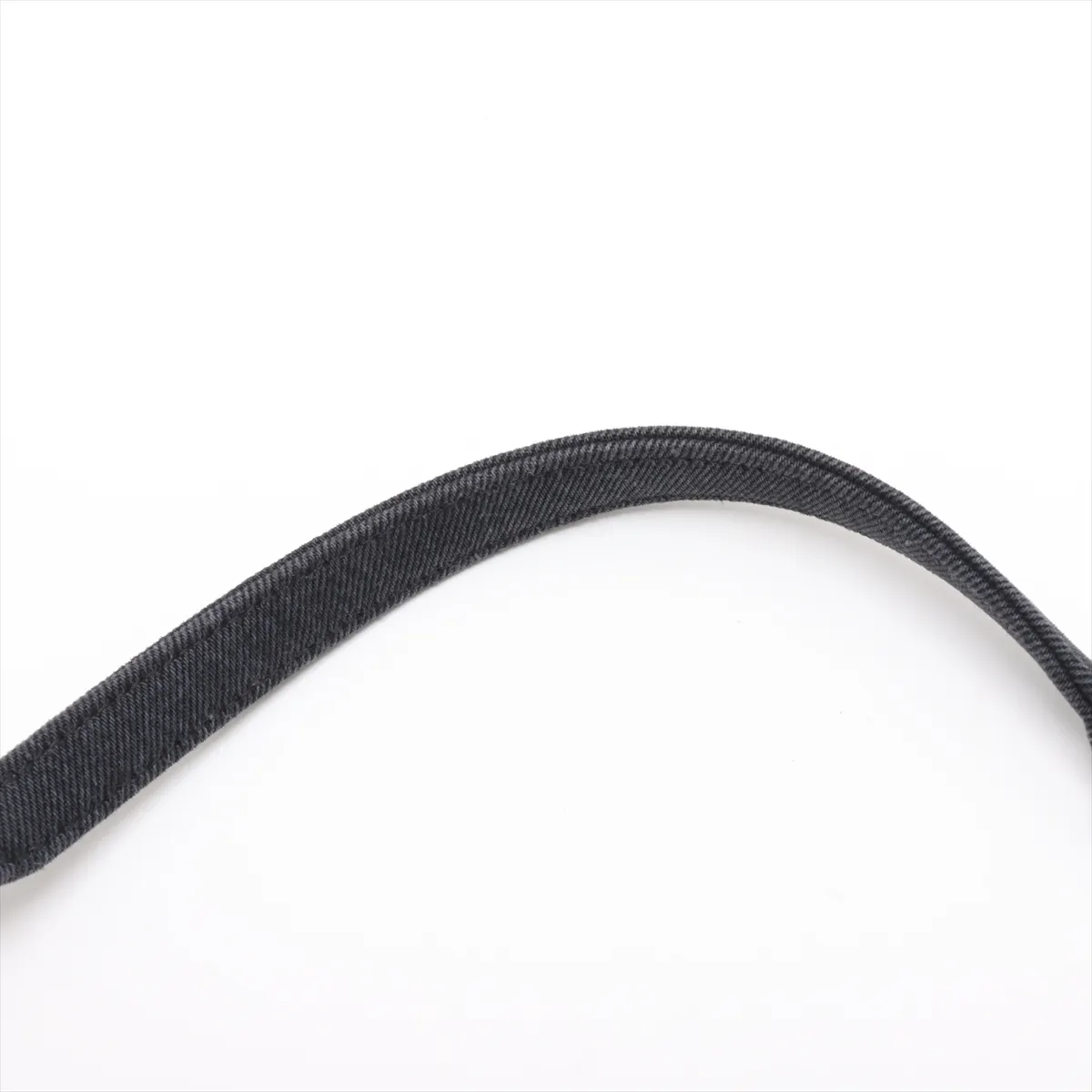 Matelasse Denim x Leather Chain Shoulder Bag Logo Black Gold Hardware JN0G5U7K Random Plate — view 12