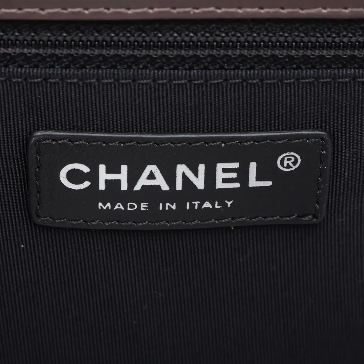 Boy Chanel Leather Chain Tote Bag, Brown, Gunmetal Hardware, Item Number 15337747 (Serial Number in the 15s range) — view 11