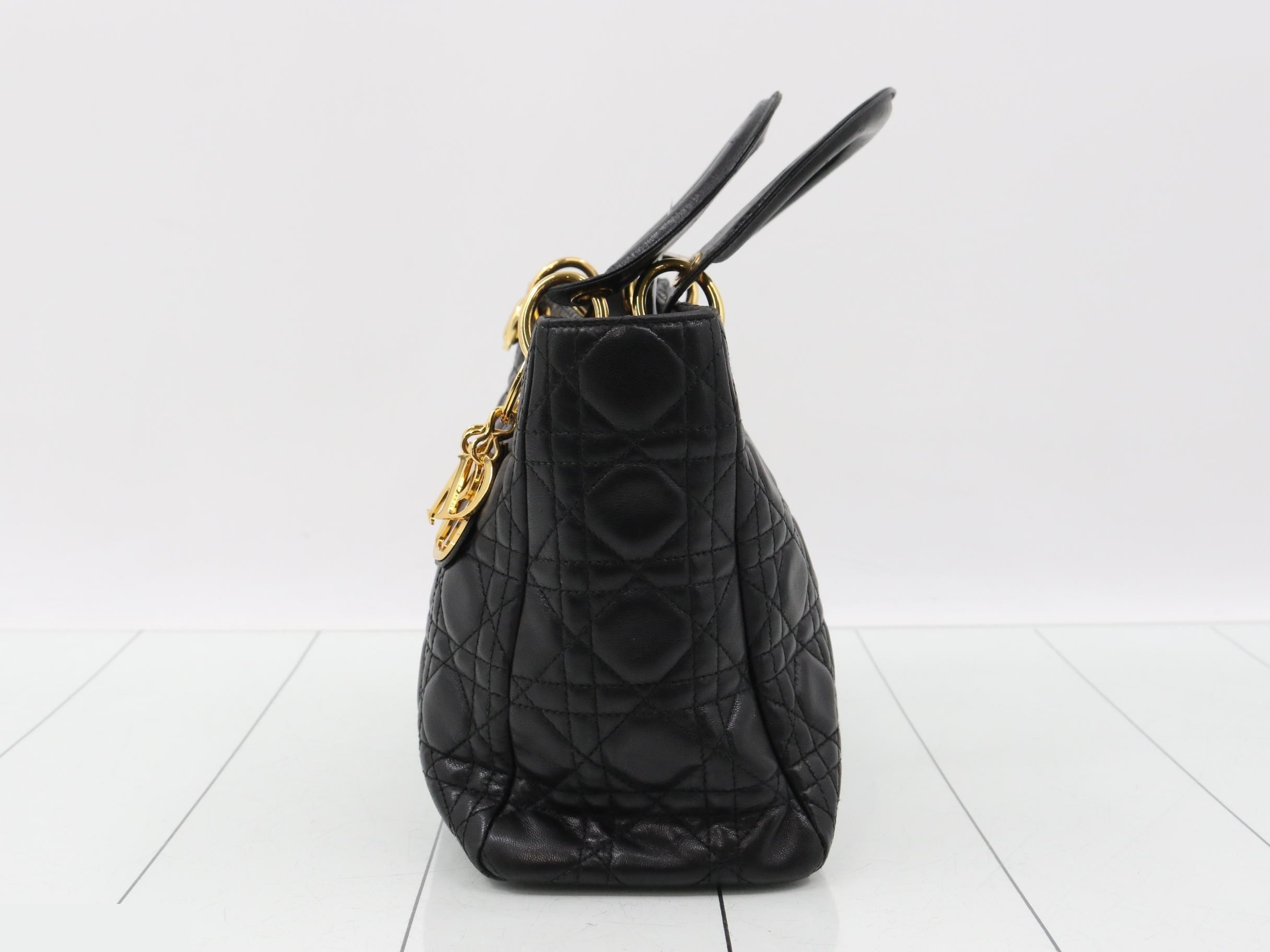 Lady Dior Lambskin Black — view 3