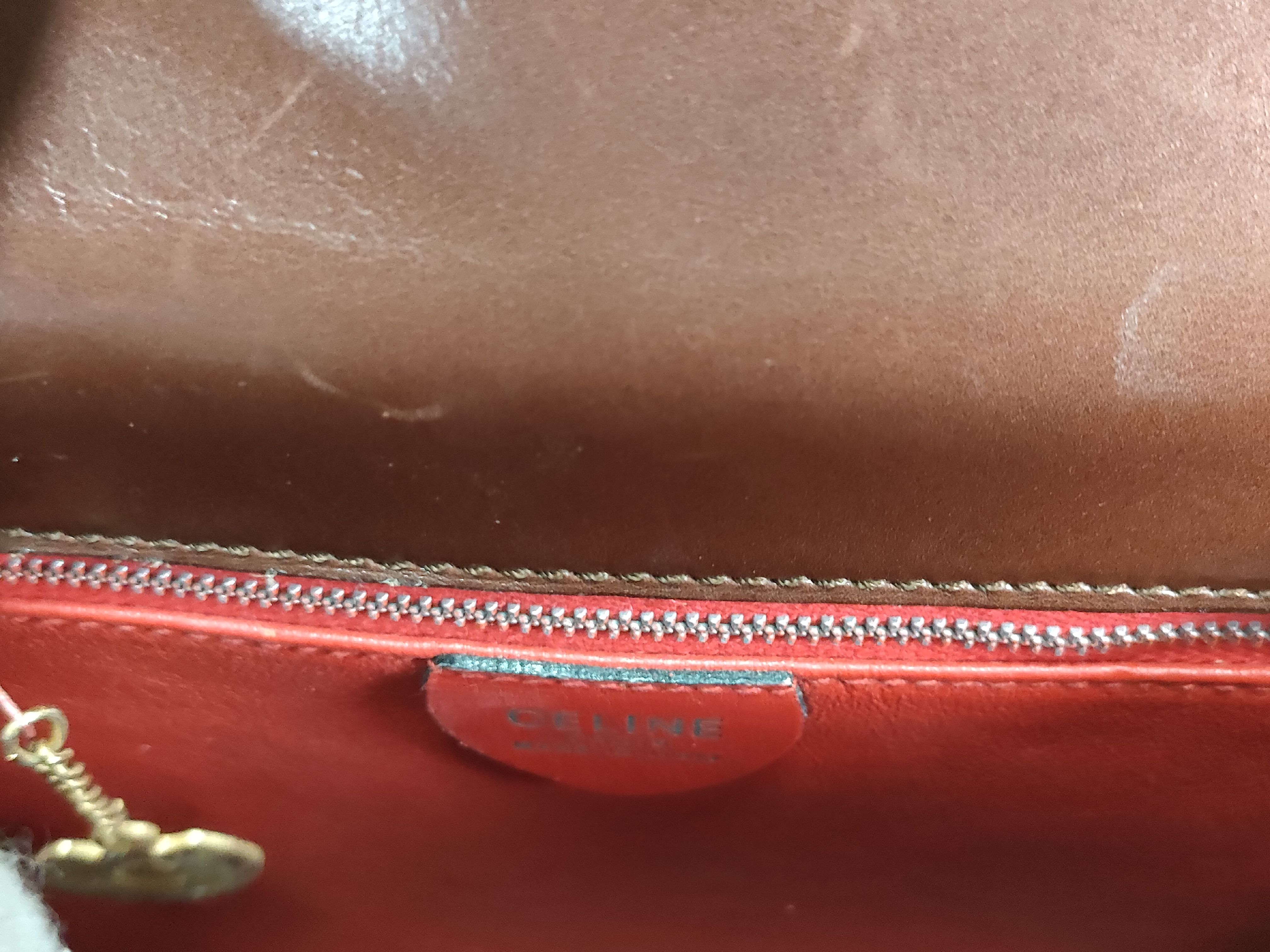 Leather One-Shoulder Bag with Gold Hardware — view 12