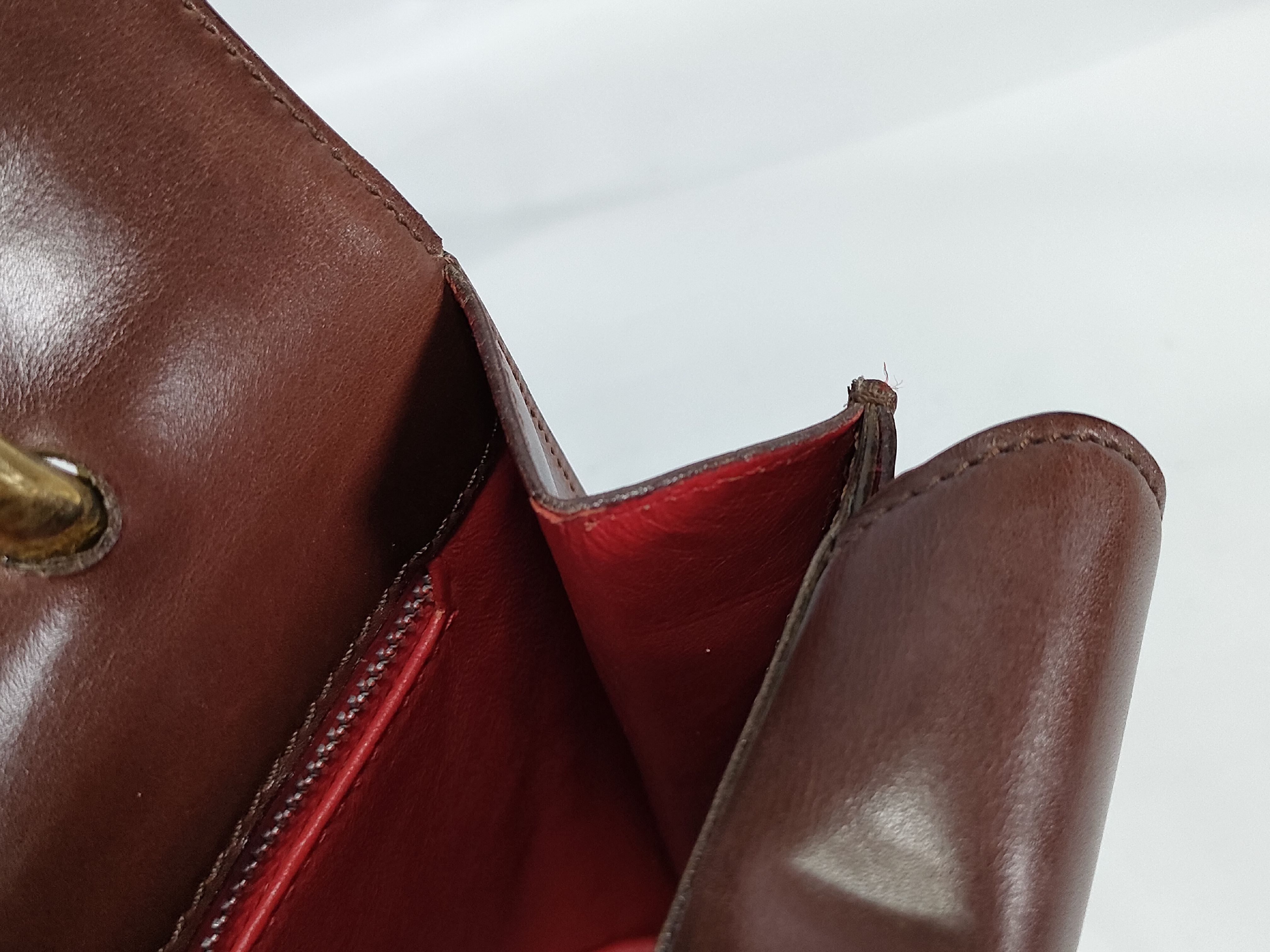 Leather One-Shoulder Bag with Gold Hardware — view 13