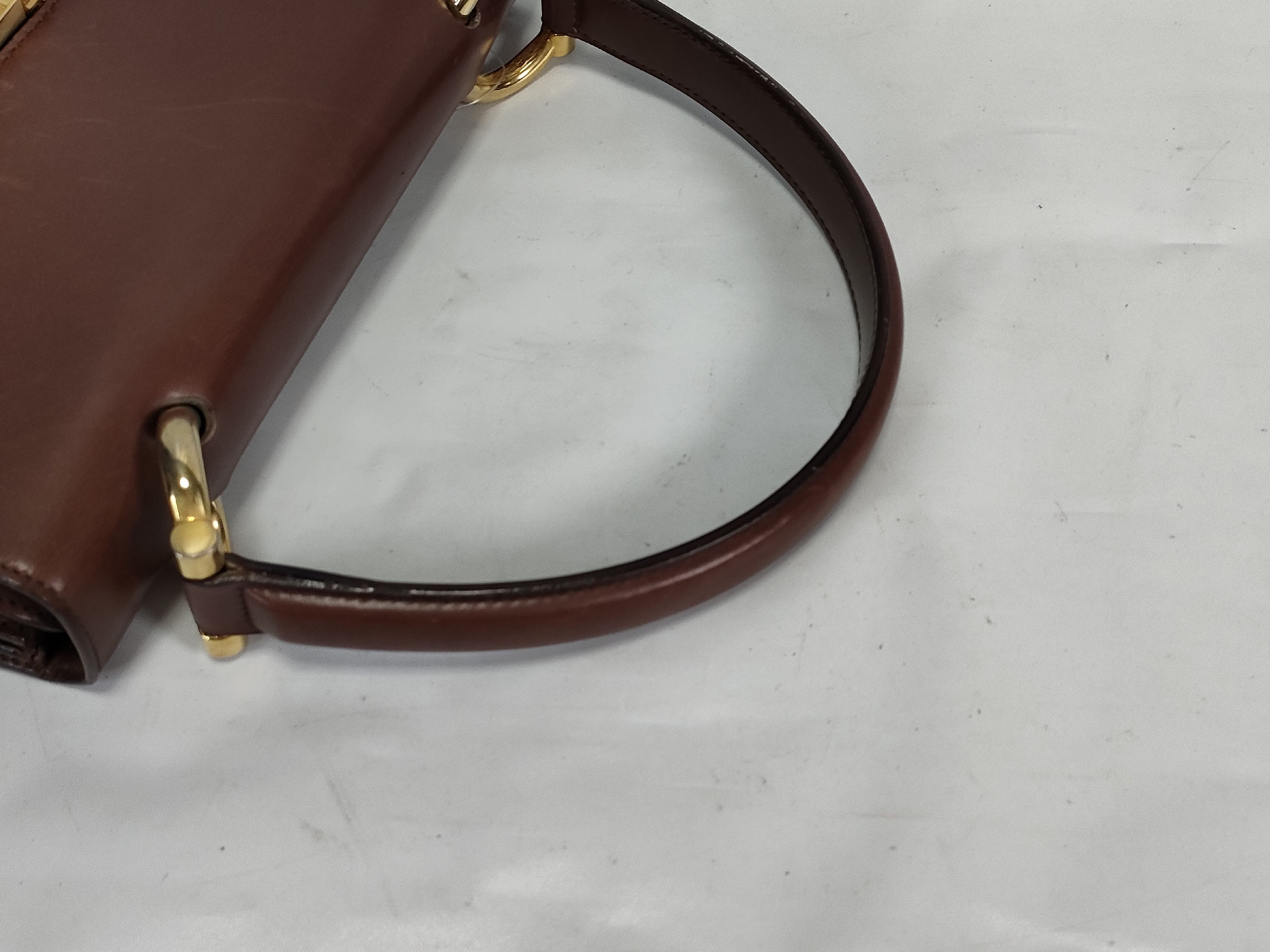 Leather One-Shoulder Bag with Gold Hardware — view 3