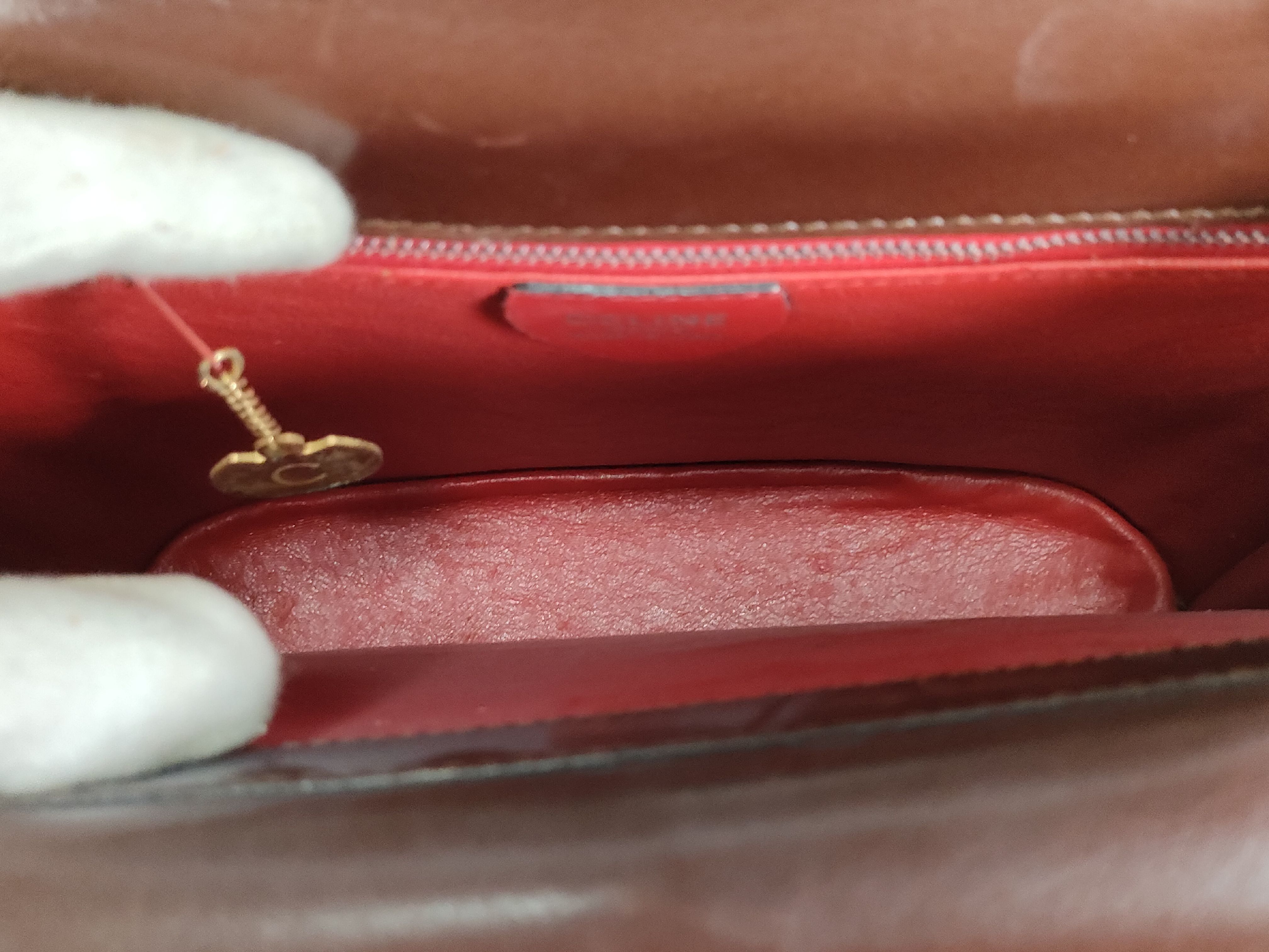 Leather One-Shoulder Bag with Gold Hardware — view 10