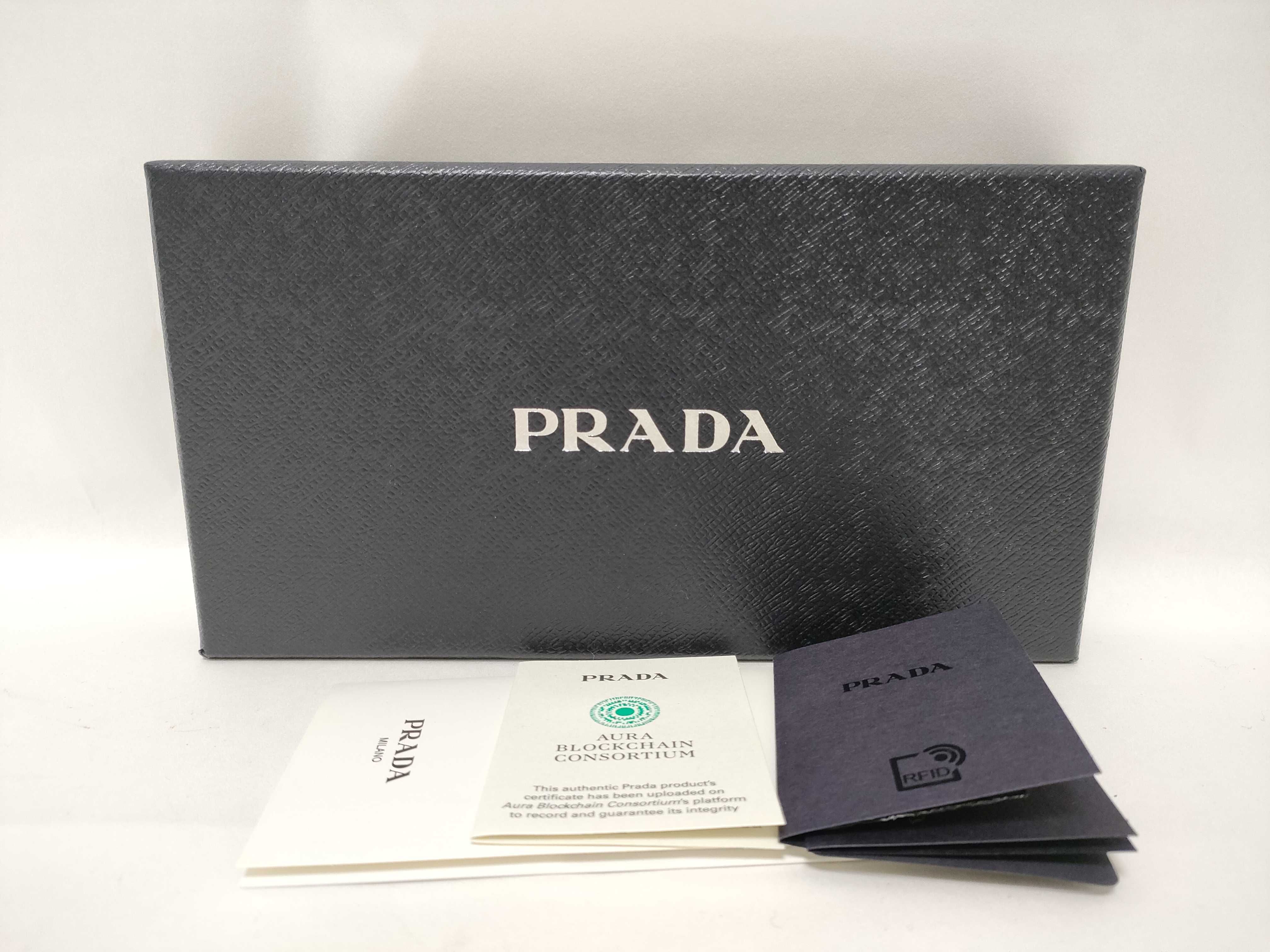 Saffiano Leather Round Zip Long Wallet 1ML506 RFID-protected, with Box and Certificate, Excellent Condition. — view 15