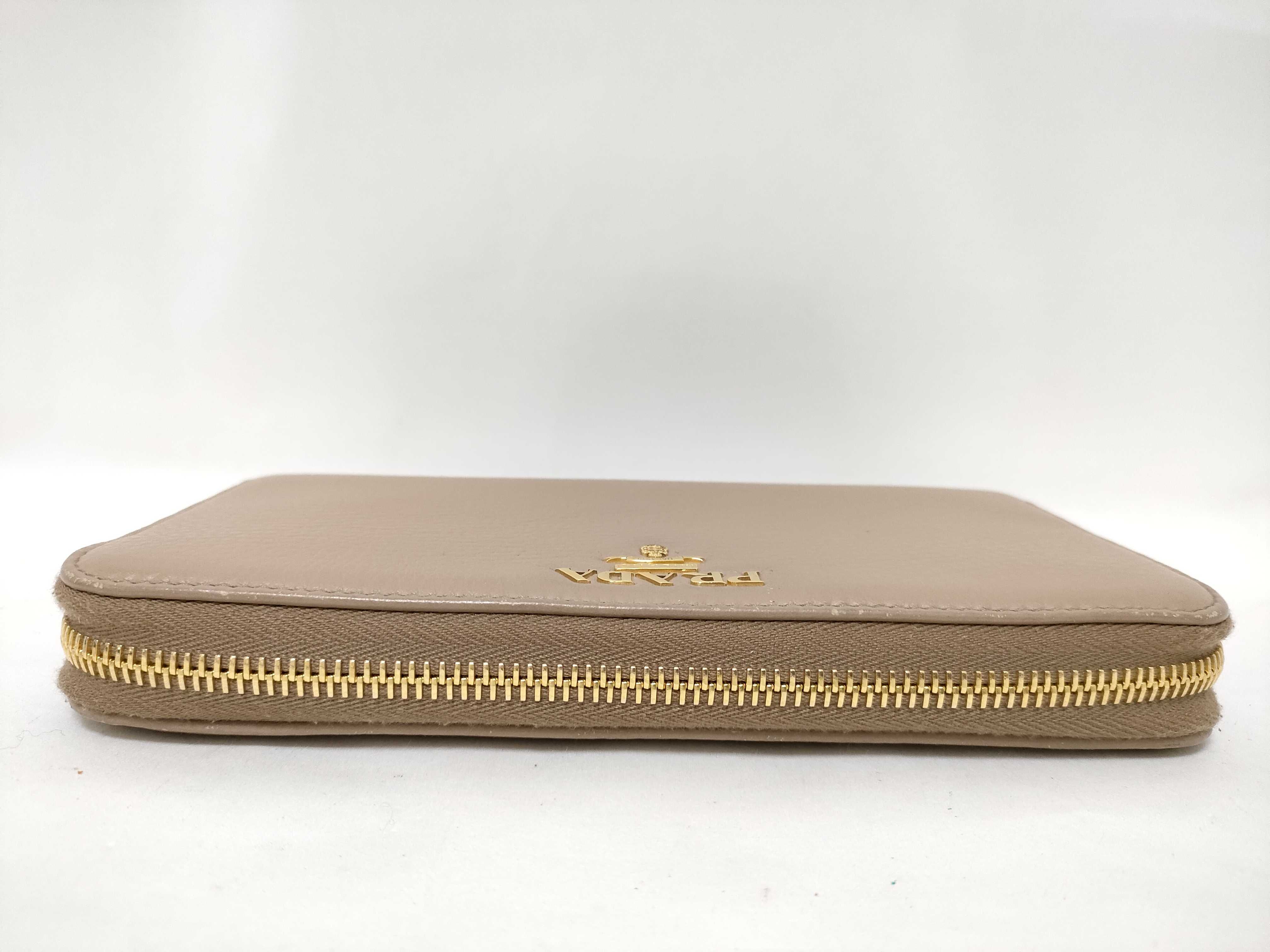 Saffiano Leather Round Zip Long Wallet 1ML506 RFID-protected, with Box and Certificate, Excellent Condition. — view 6