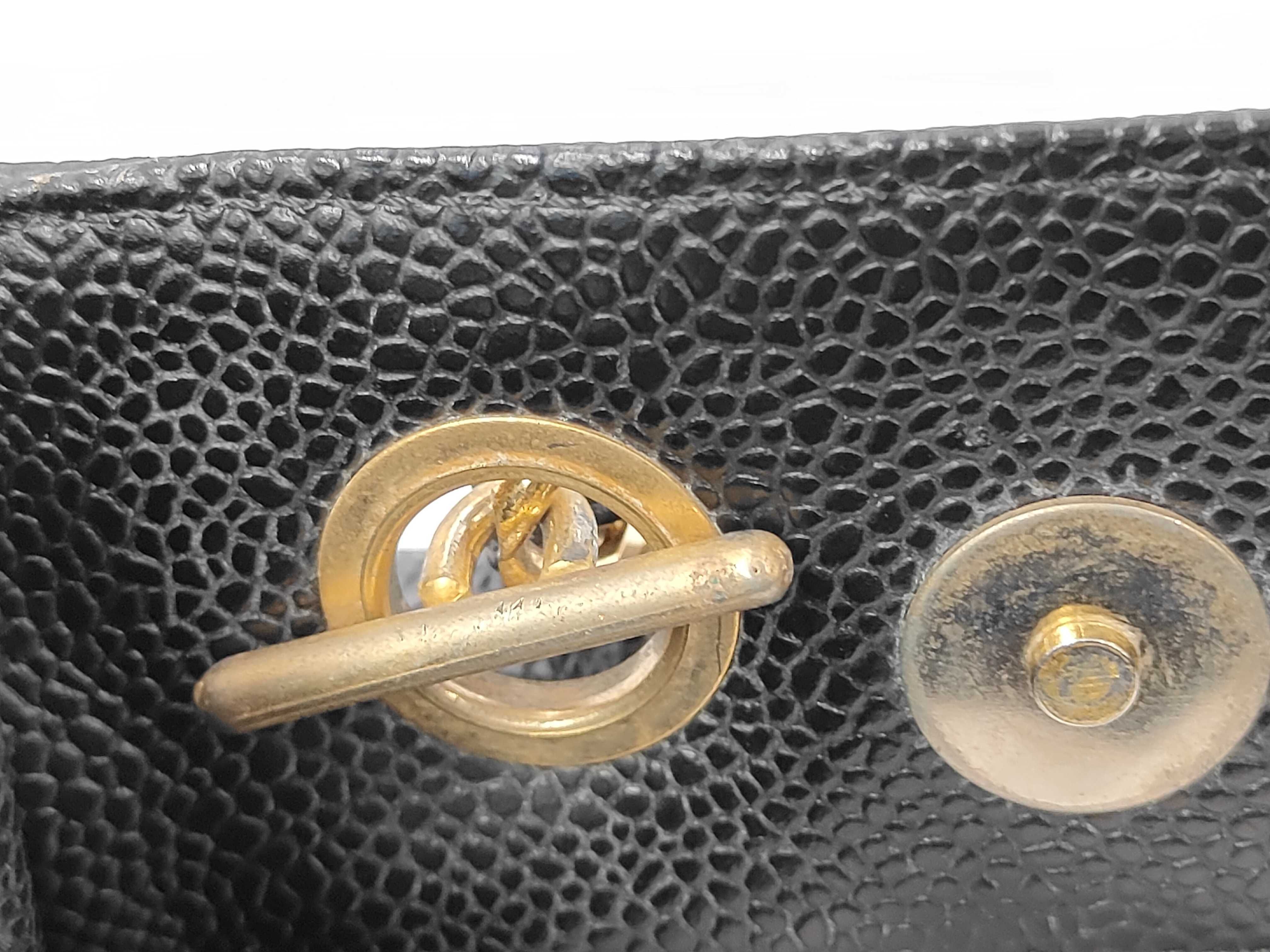 Chain Tote Caviar Leather Shoulder Bag — view 11
