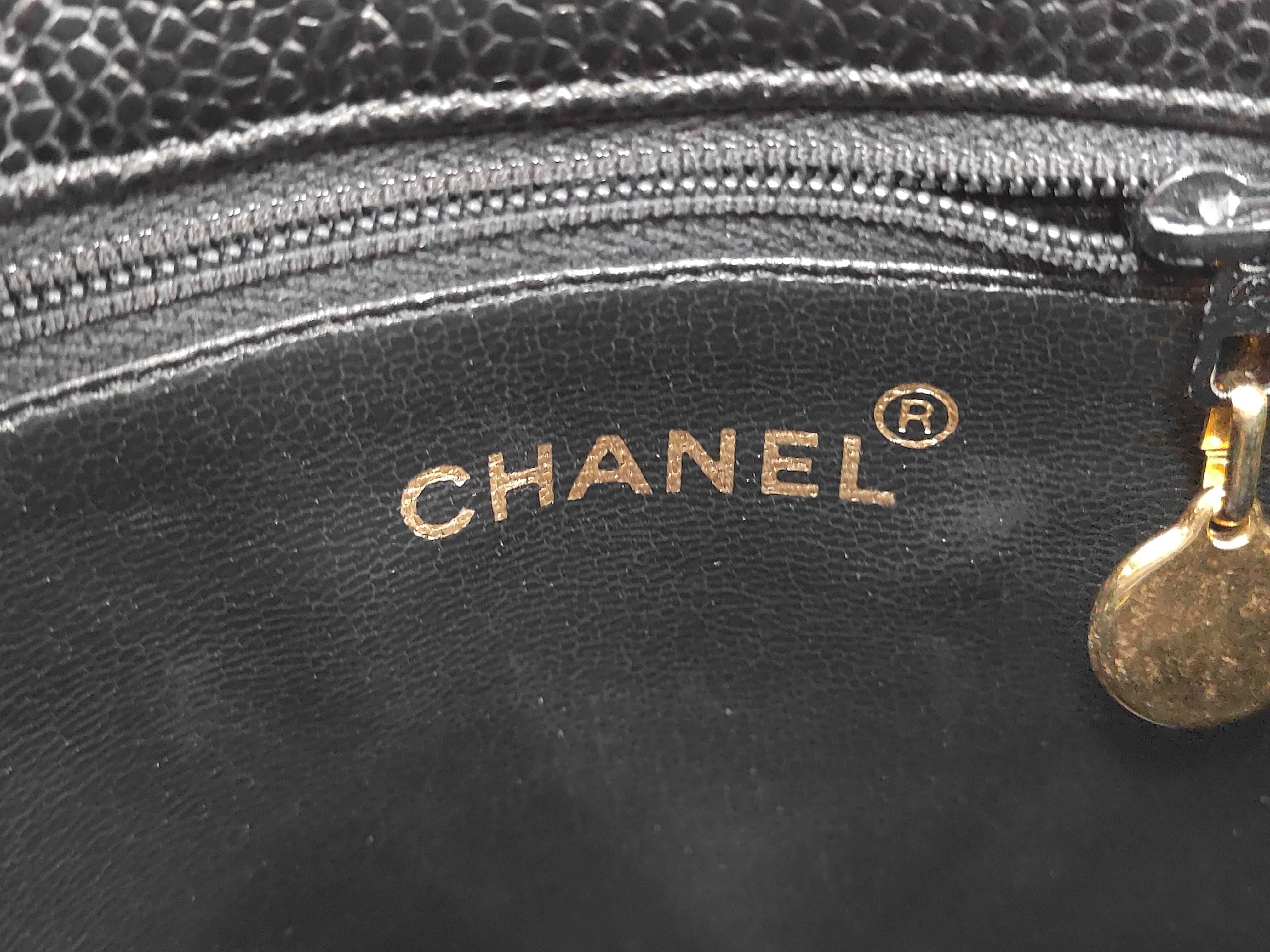 Chain Tote Caviar Leather Shoulder Bag — view 9