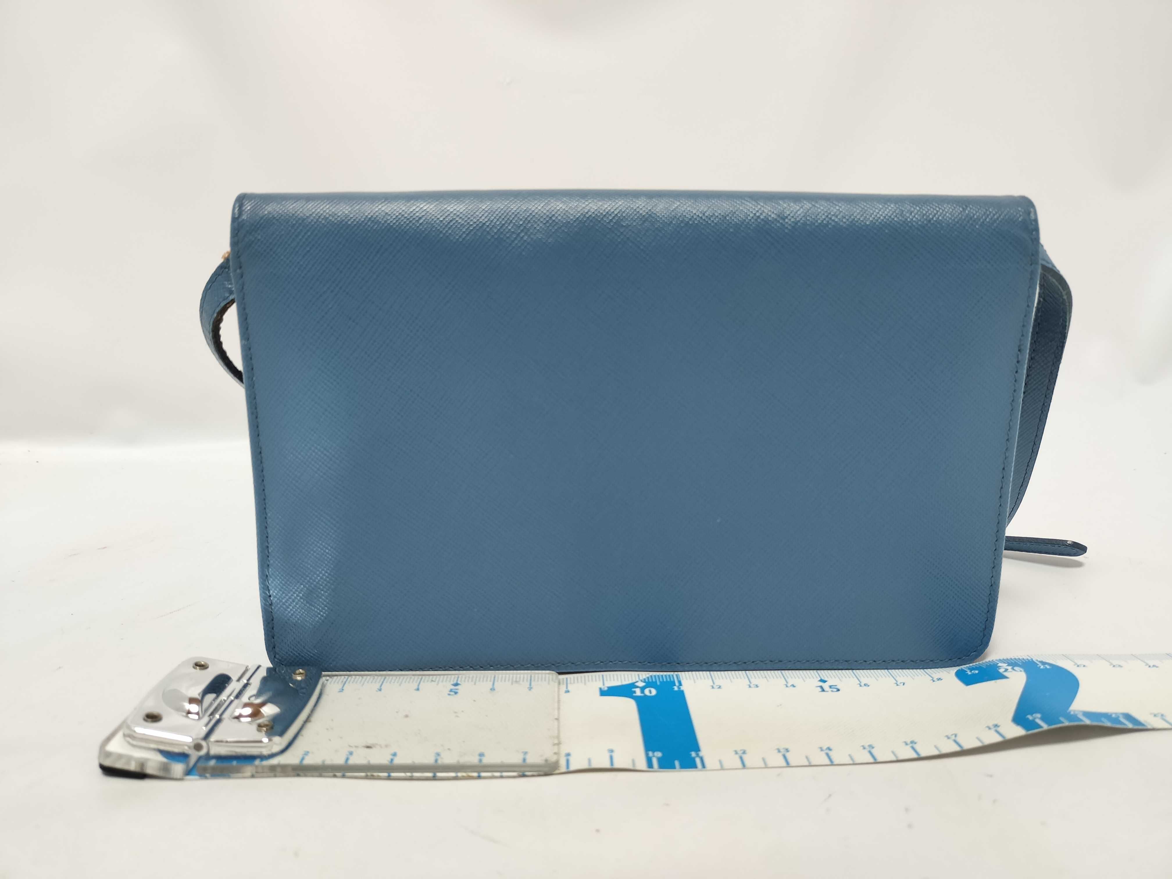 Shoulder Bag Saffiano Blue Wallet — view 2