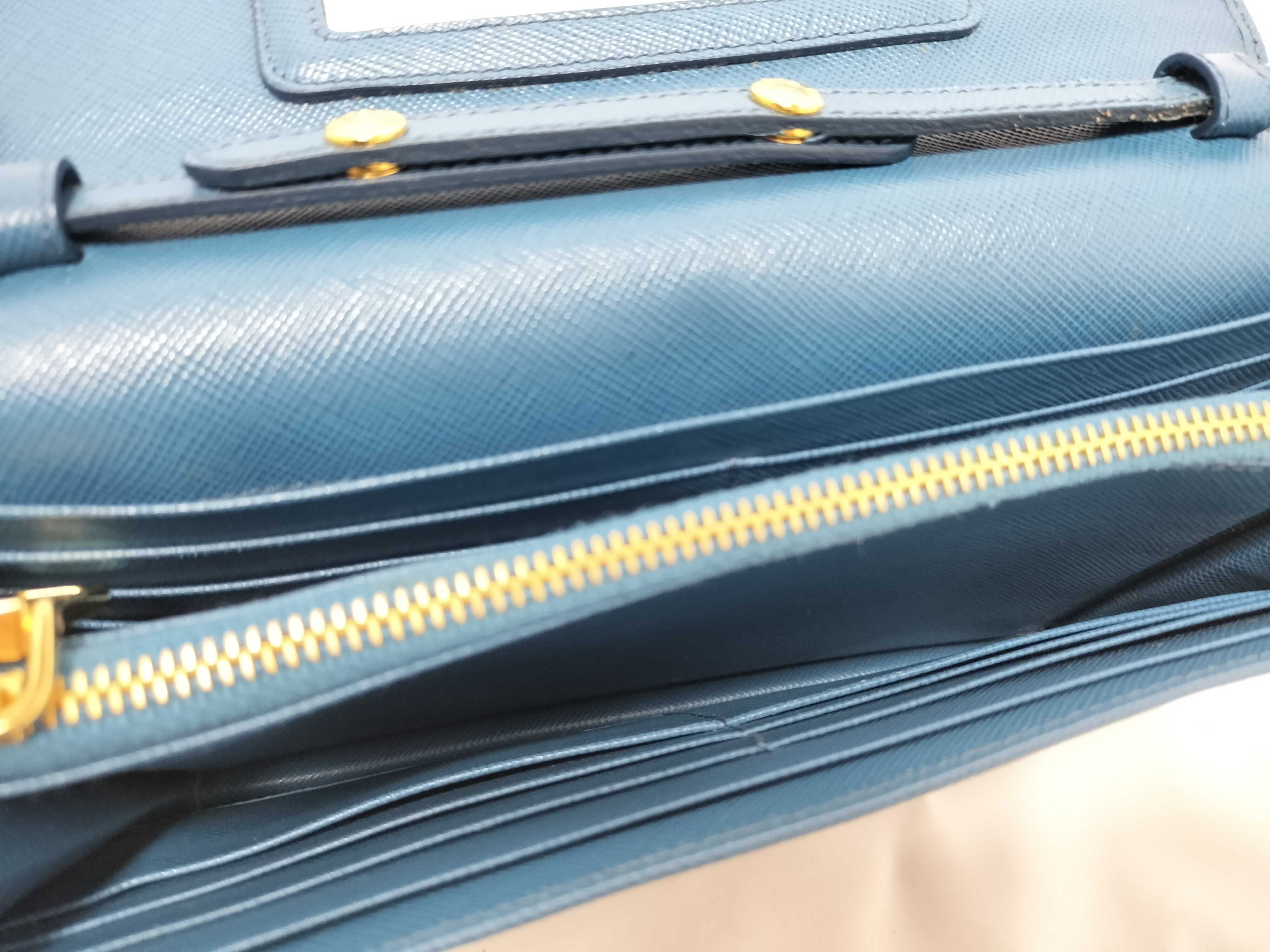 Shoulder Bag Saffiano Blue Wallet — view 11