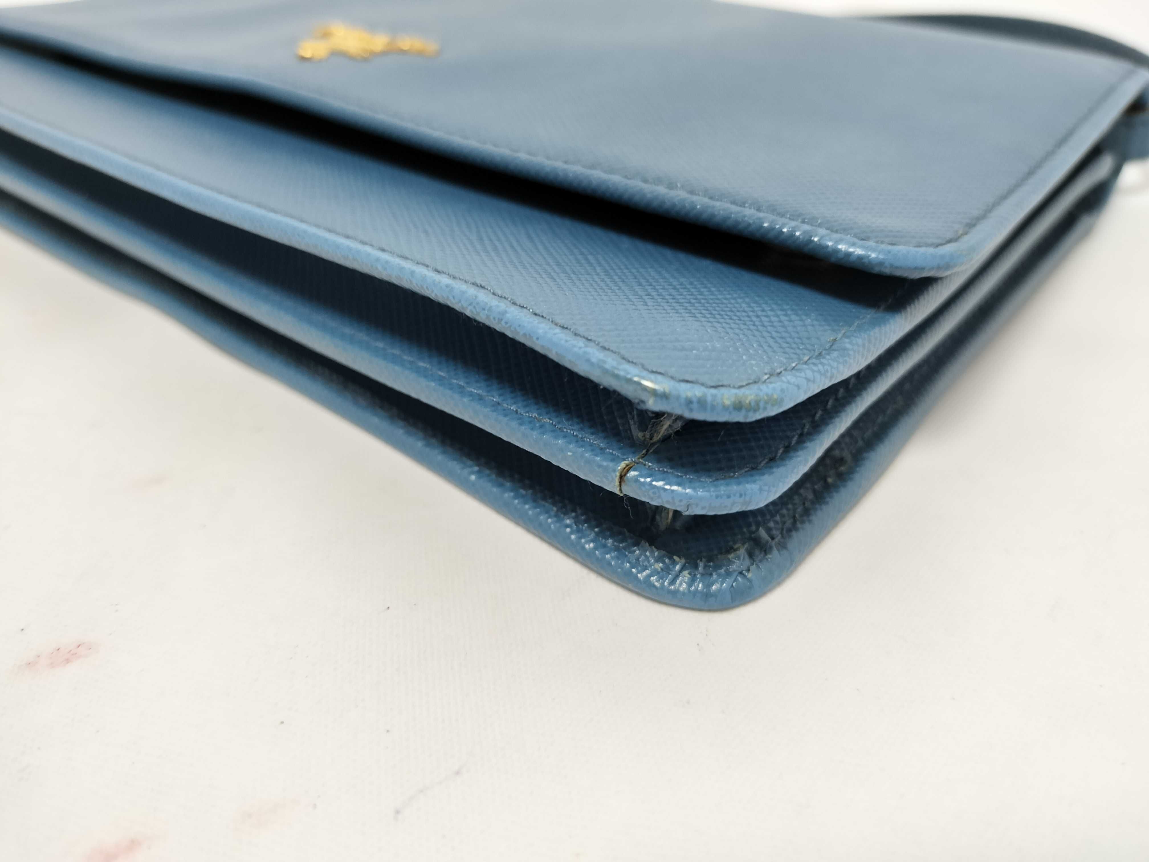 Shoulder Bag Saffiano Blue Wallet — view 7