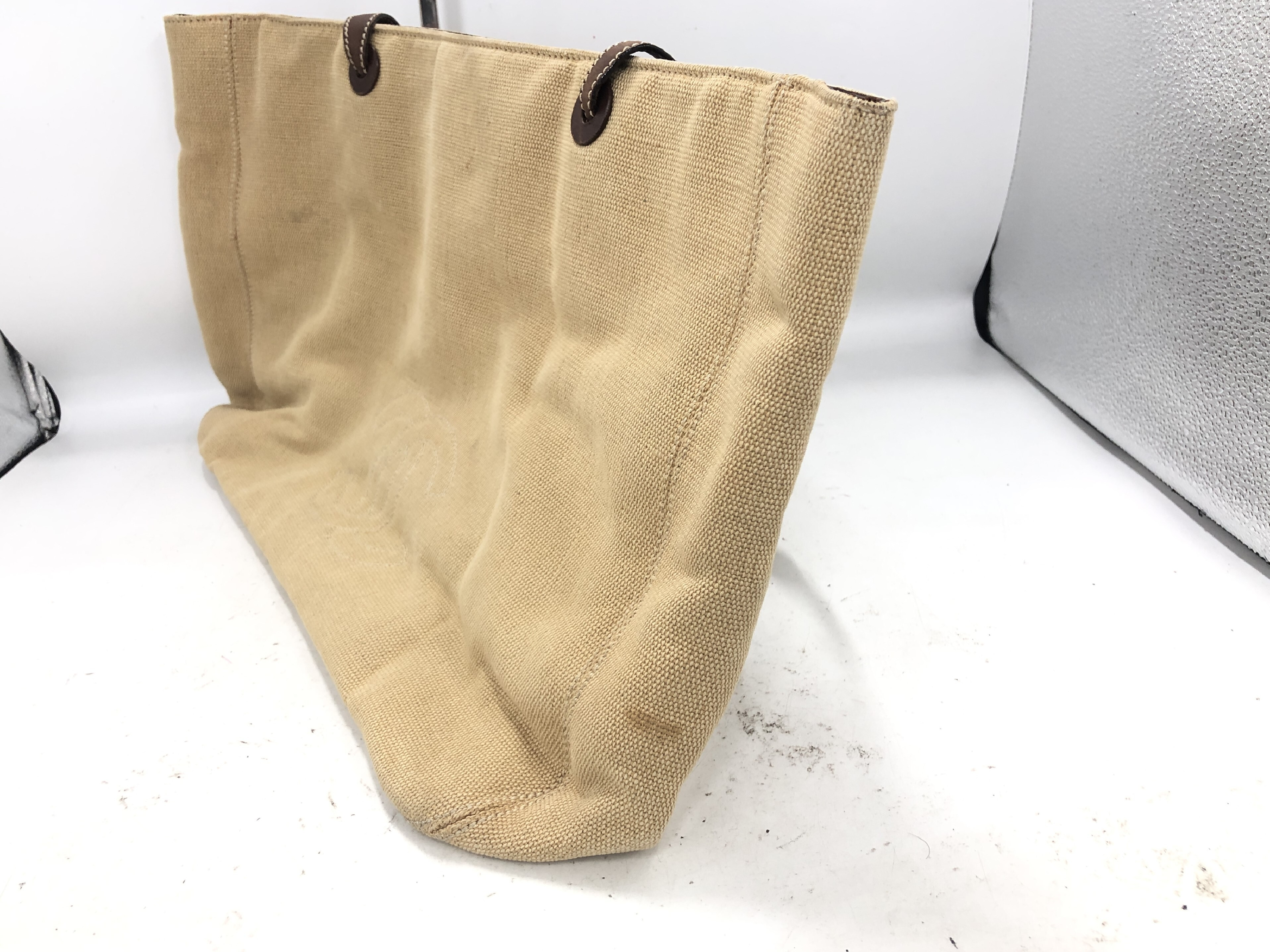 Coco Mark Sticker Included 5627456 Linen Brown Tote Bag — view 3