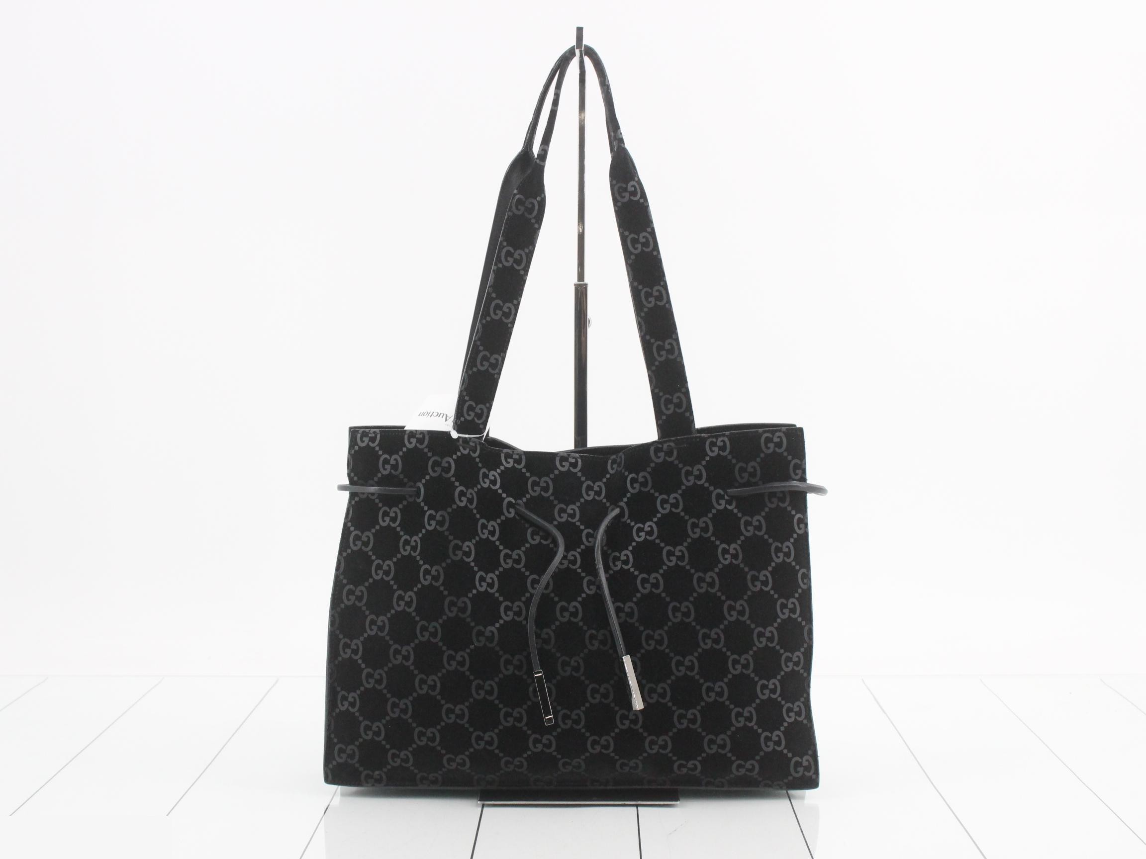 GG Suede Handbag