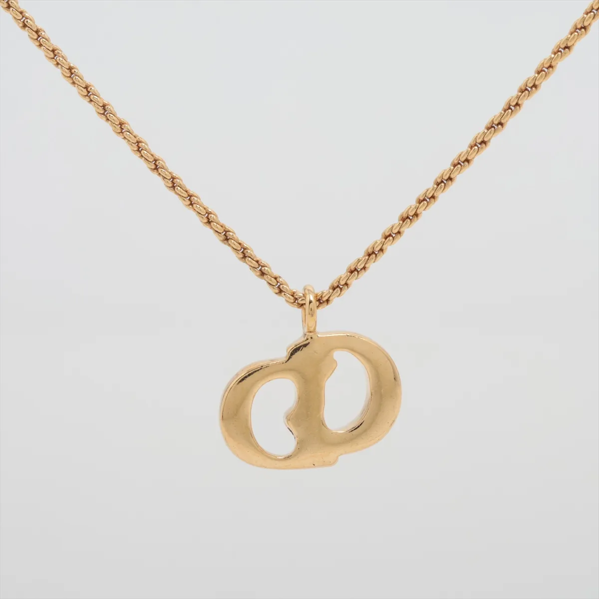 CD logo necklace, GP gold, — view 2