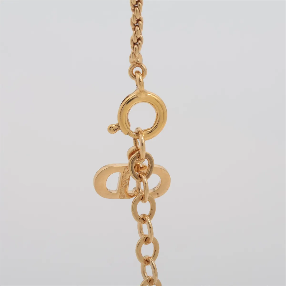 CD logo necklace, GP gold, — view 3