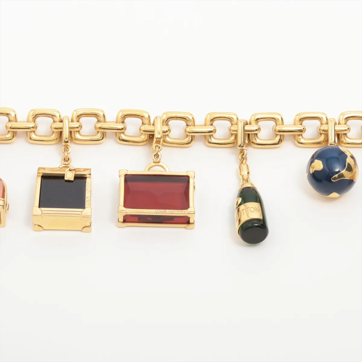 diamond and colored gemstone bracelet, 750 (yellow gold), 167.4g. Minor stone — view 2