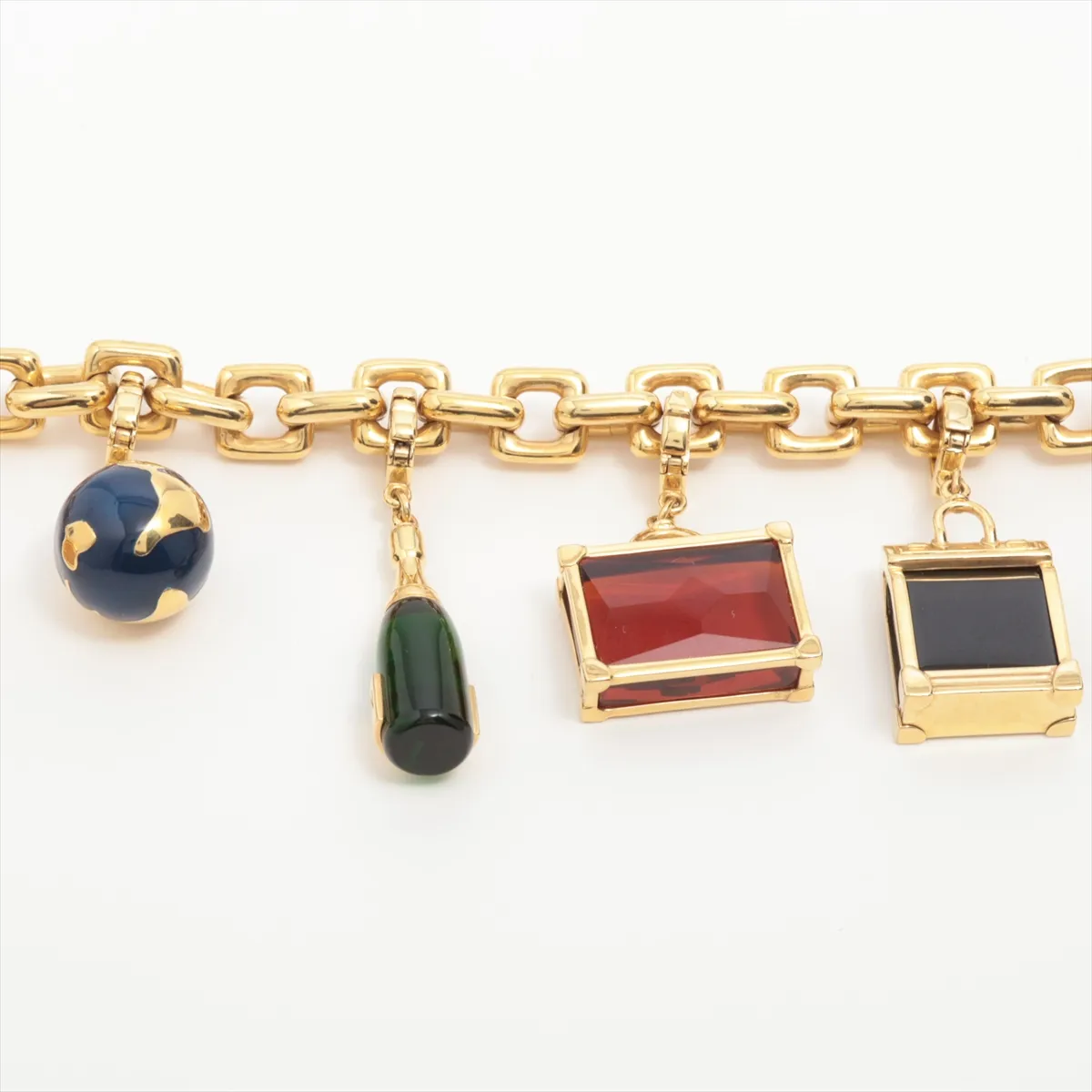 diamond and colored gemstone bracelet, 750 (yellow gold), 167.4g. Minor stone — view 3