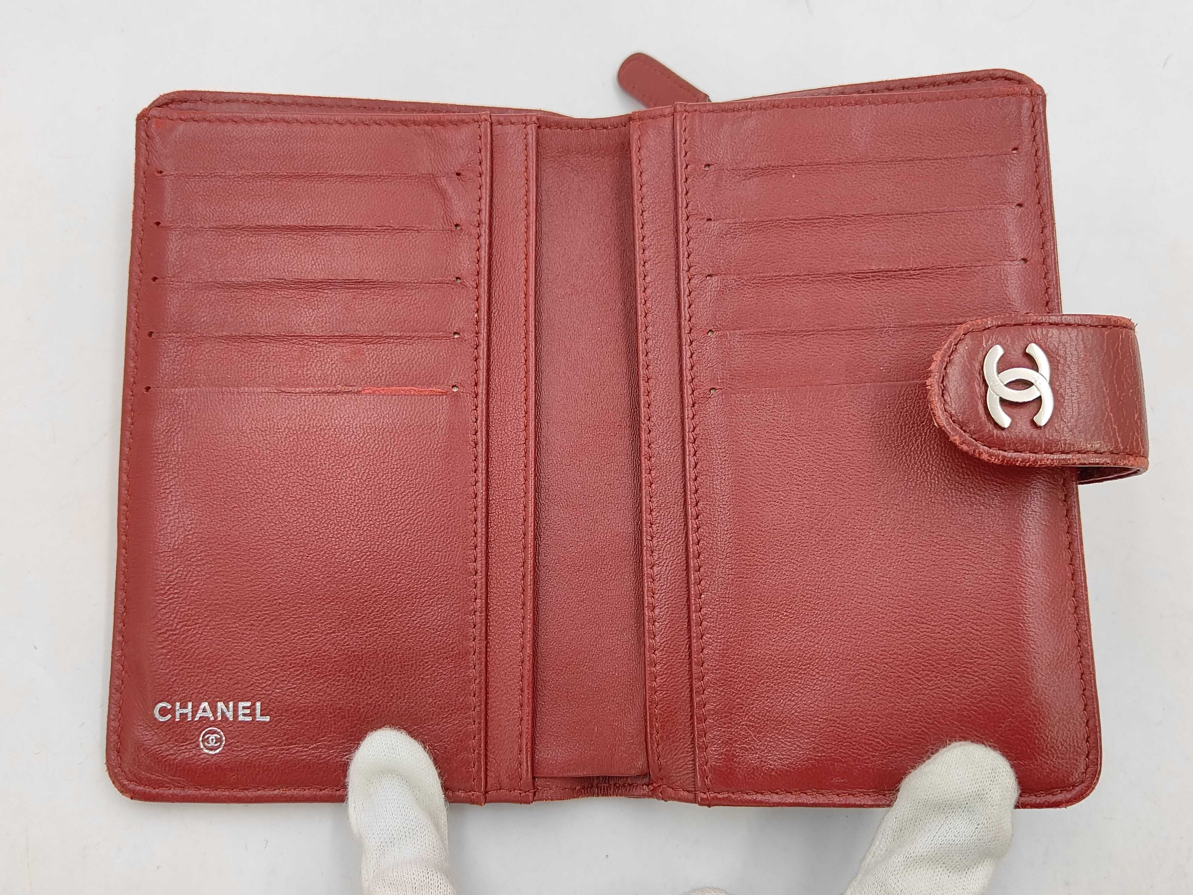 SLG MATELASSE LAMBSKIN BIFOLD WALLET RED W/CARD NO.16 16467542 Wallet — view 3