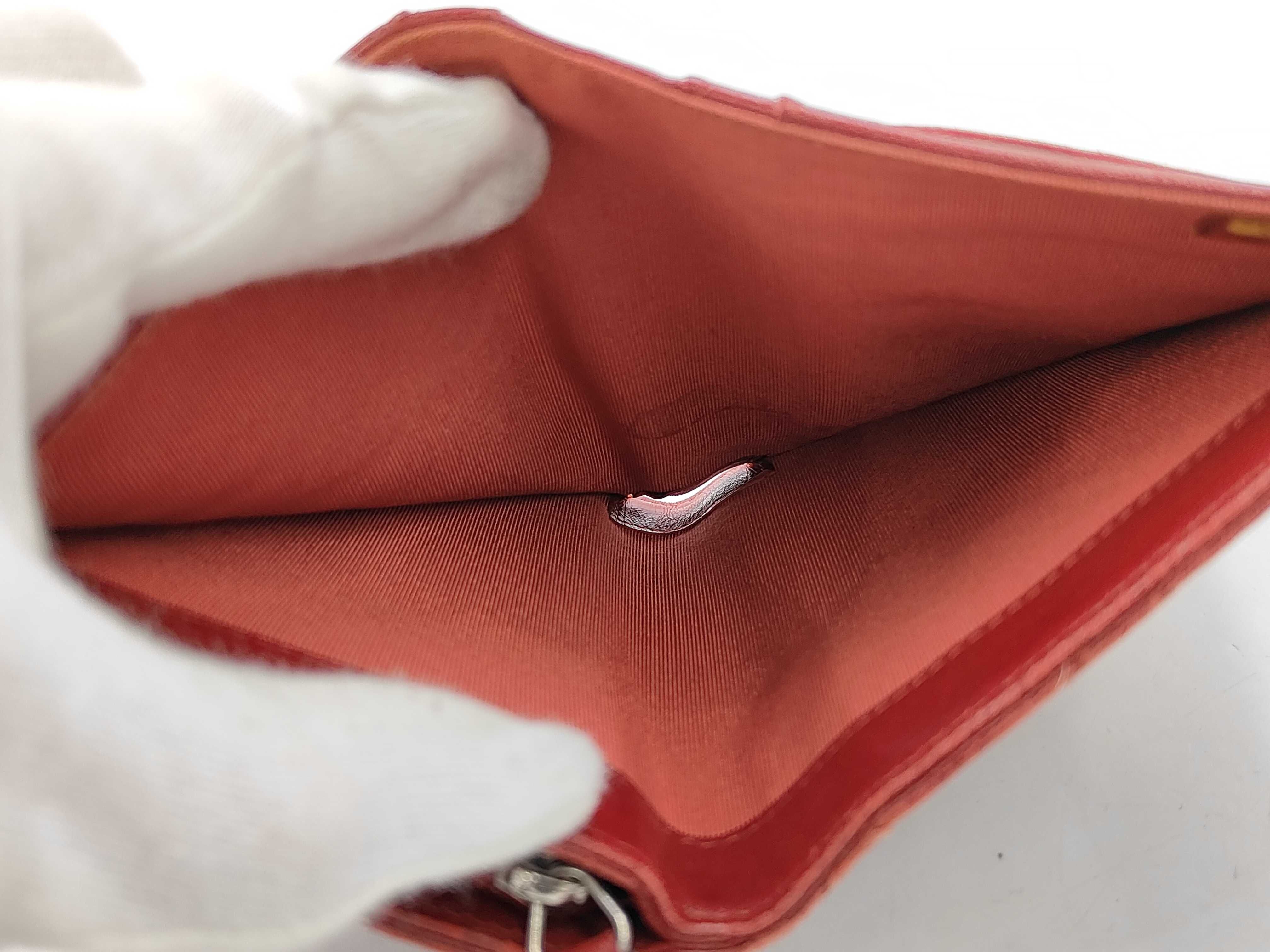 SLG MATELASSE LAMBSKIN BIFOLD WALLET RED W/CARD NO.16 16467542 Wallet — view 5