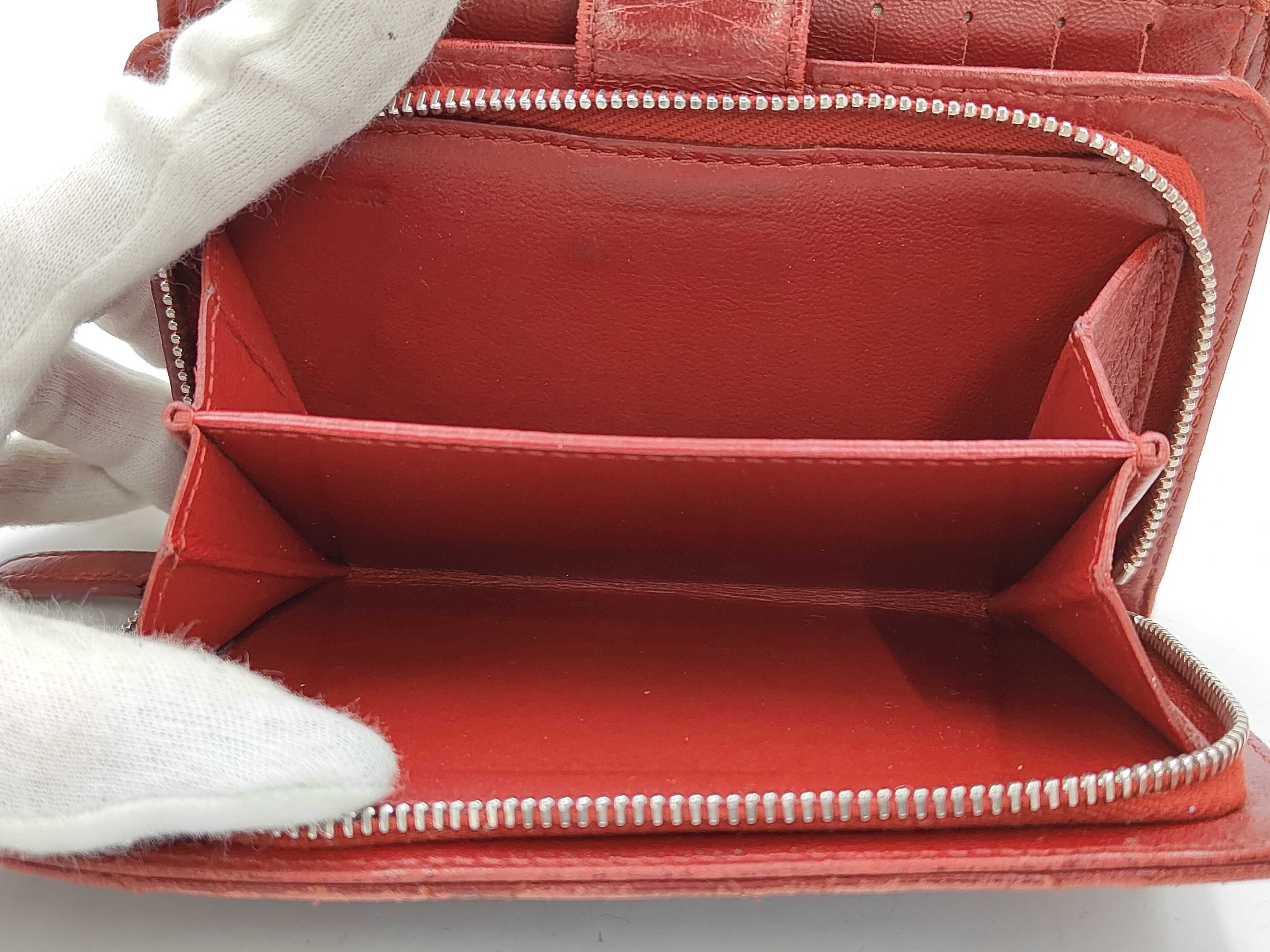 SLG MATELASSE LAMBSKIN BIFOLD WALLET RED W/CARD NO.16 16467542 Wallet — view 7