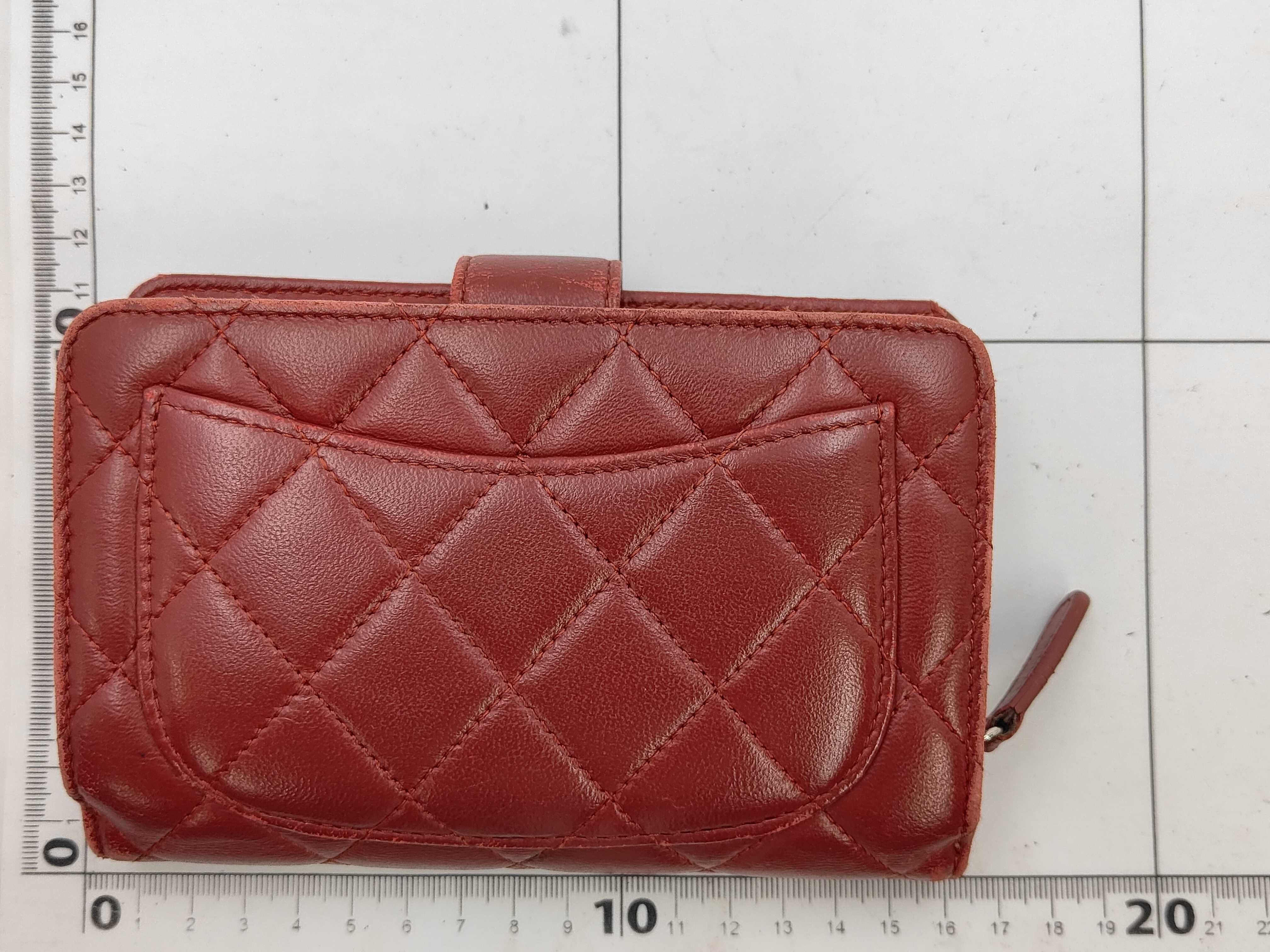 SLG MATELASSE LAMBSKIN BIFOLD WALLET RED W/CARD NO.16 16467542 Wallet — view 9