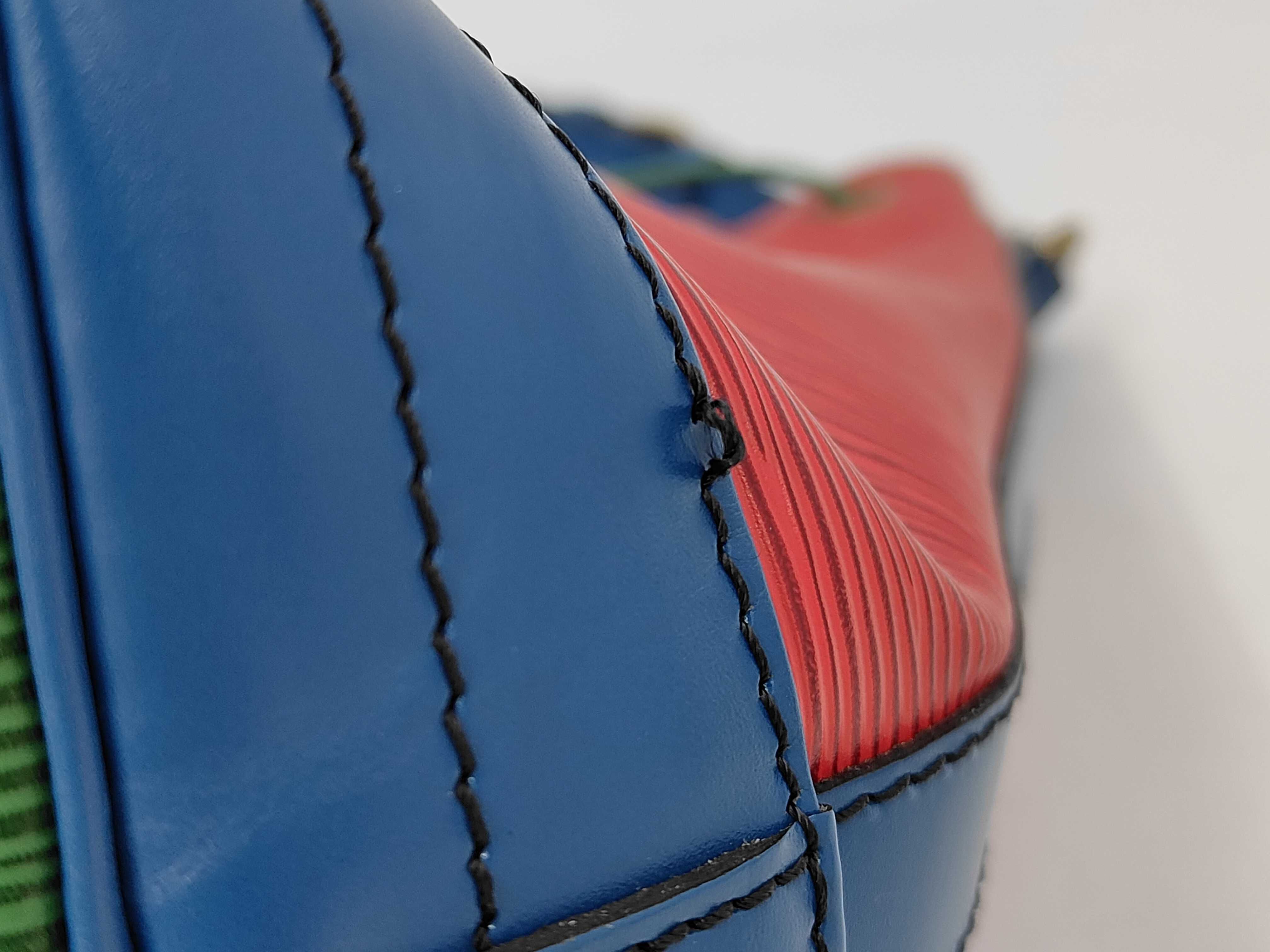 Epi Noe Cartilien Red Tricolor Handbag VI0952 — view 9