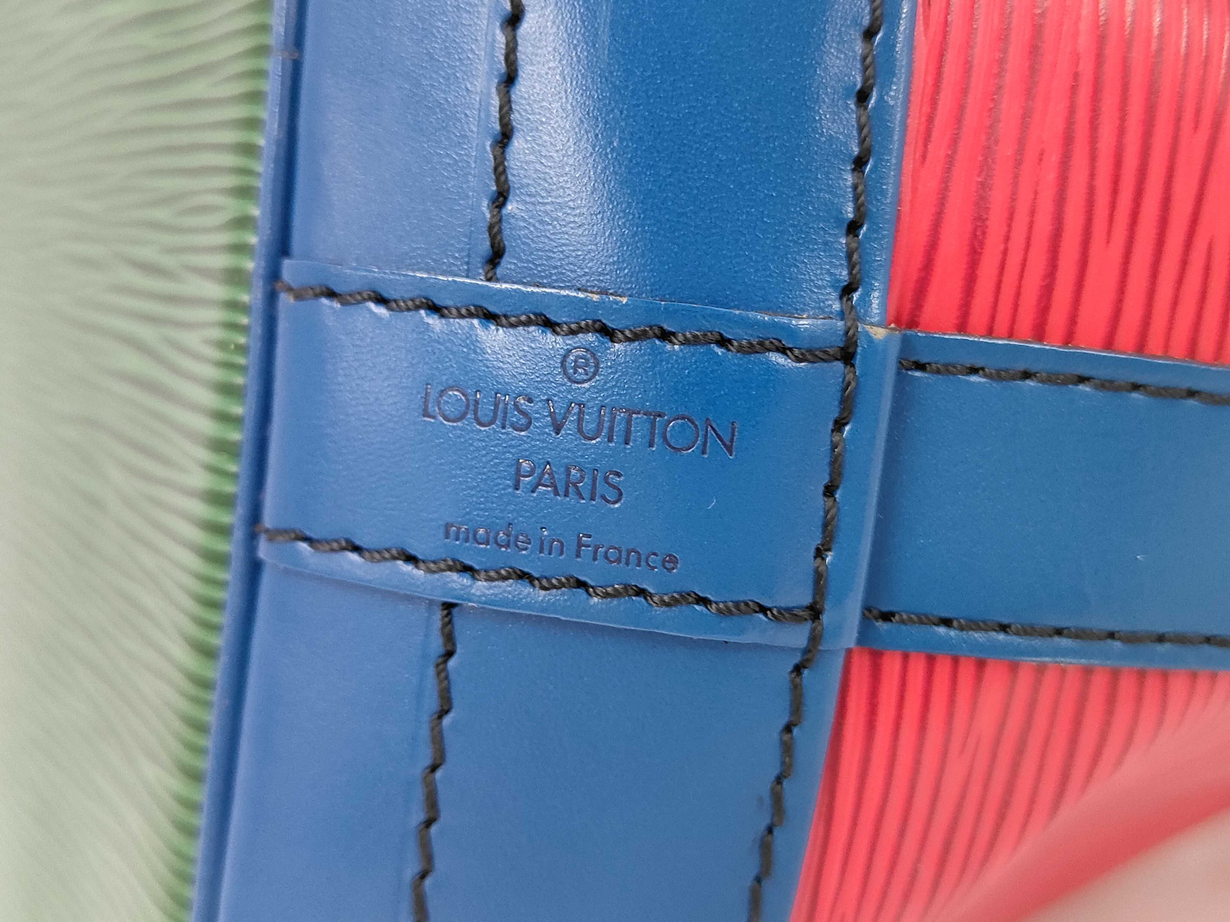 Epi Noe Cartilien Red Tricolor Handbag VI0952 — view 10