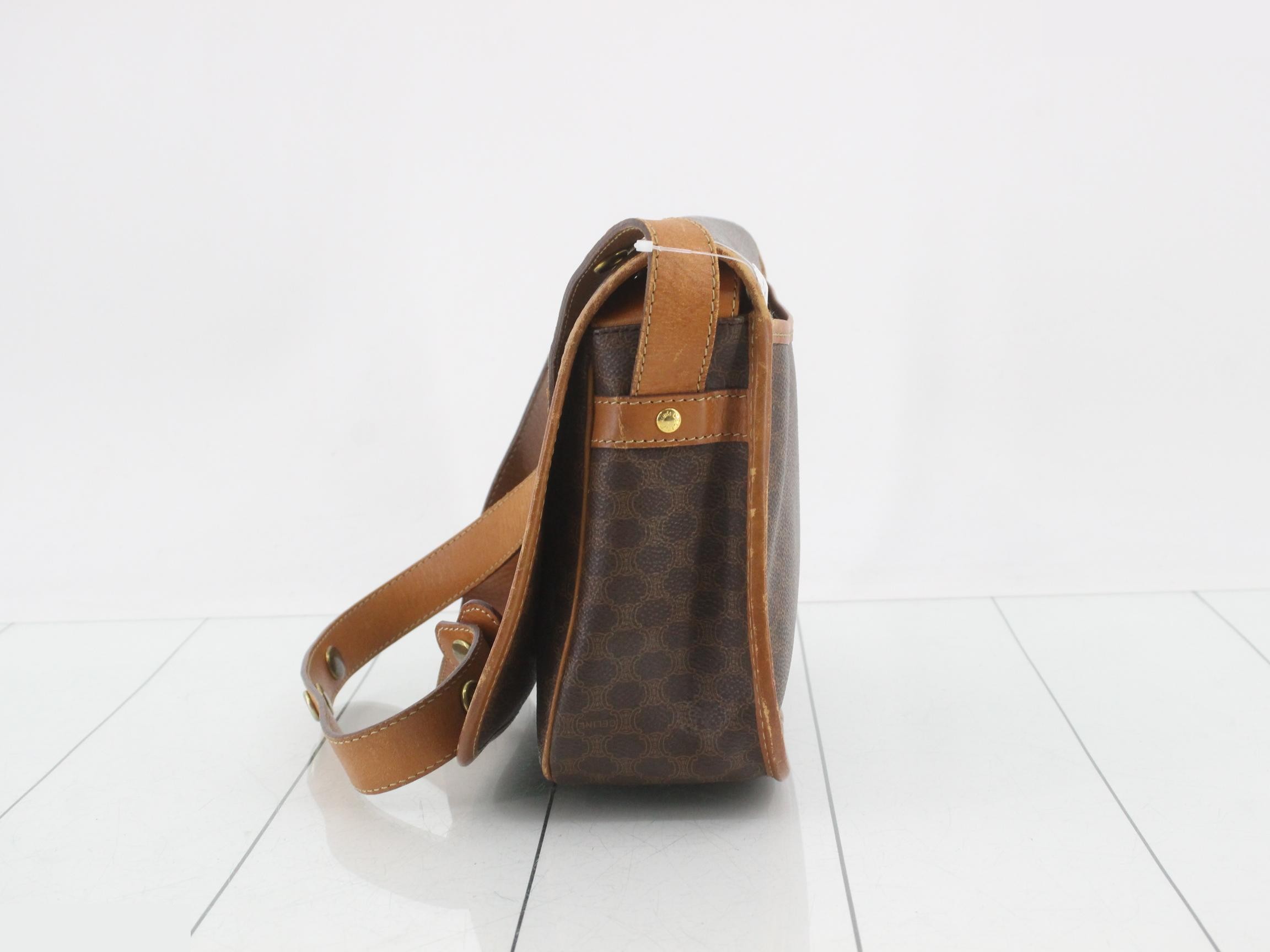 Macadam PVC Shoulder Bag, Brown — view 3