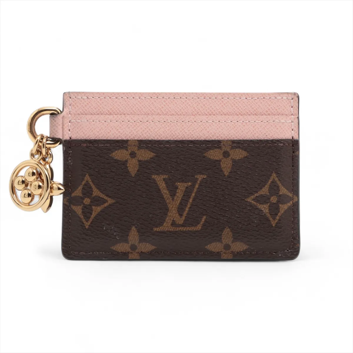 Monogram Porto Cult LV Charm M82739 Rose Ballerine Card Case RFID Reactive