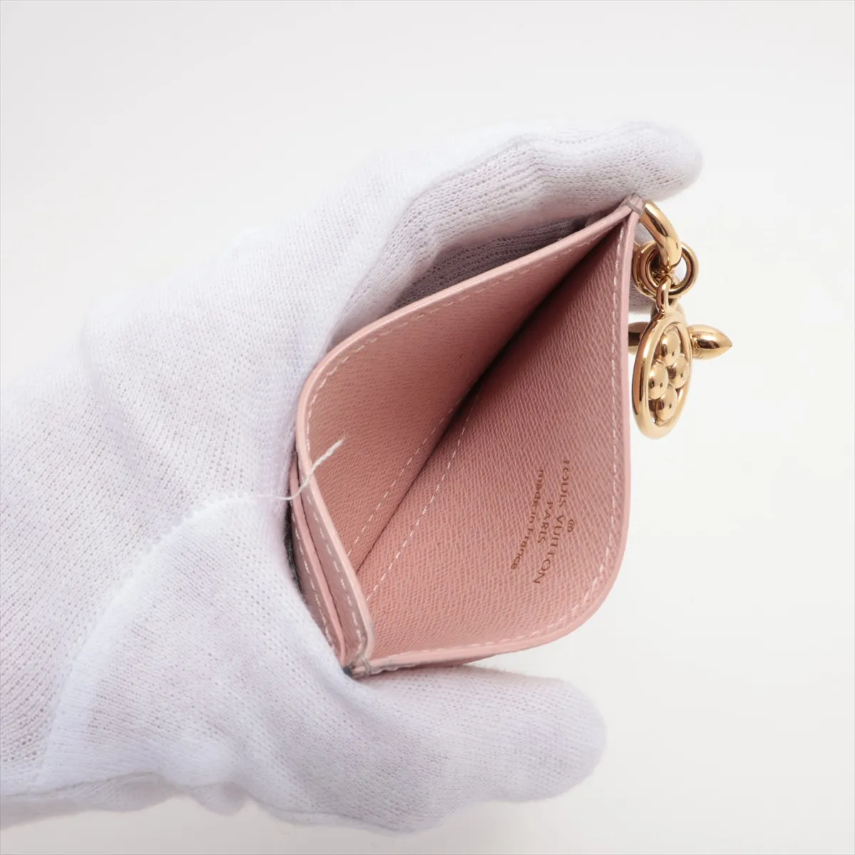 Monogram Porto Cult LV Charm M82739 Rose Ballerine Card Case RFID Reactive — view 3
