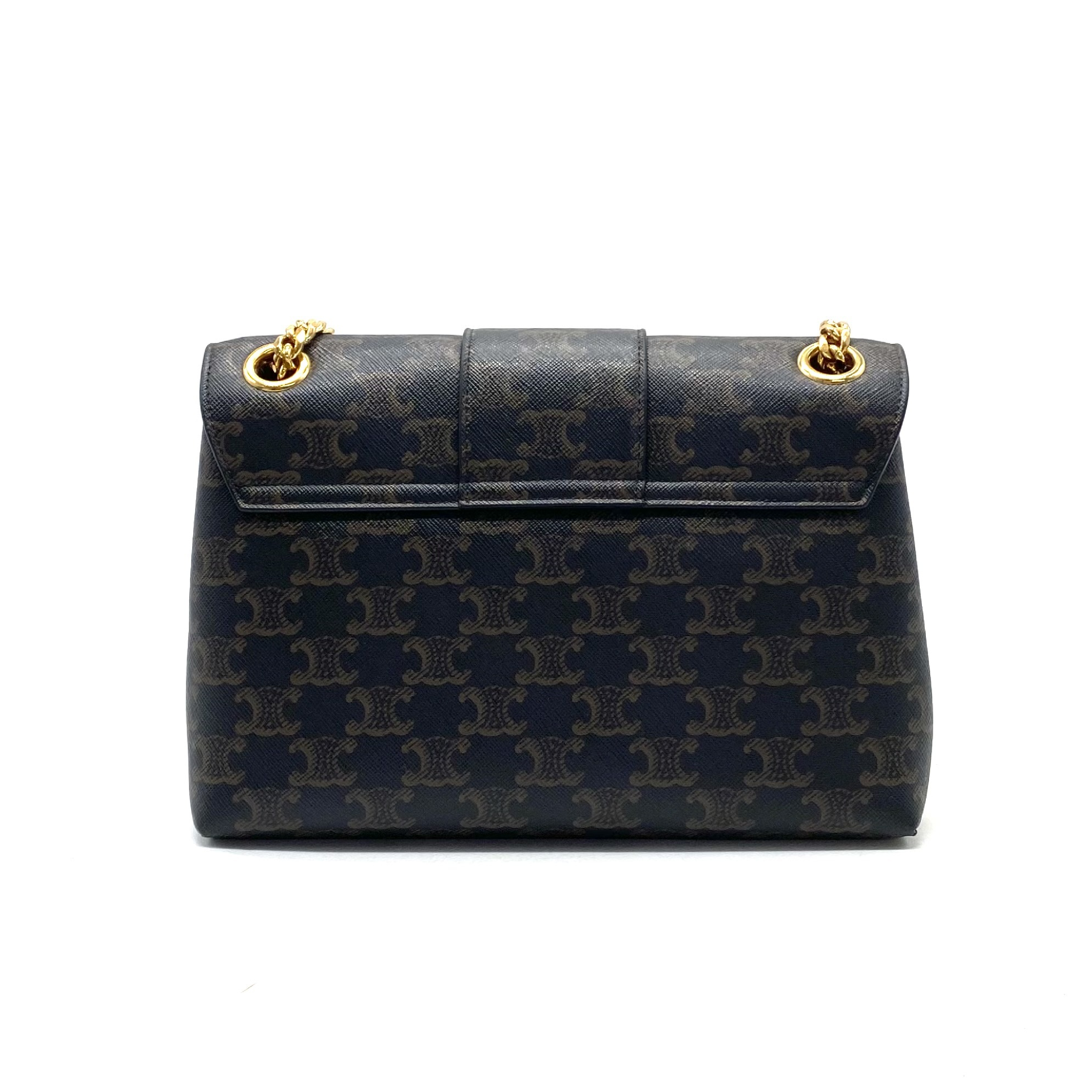 Teen Triomphe Leather Chain Shoulder Bag — view 3