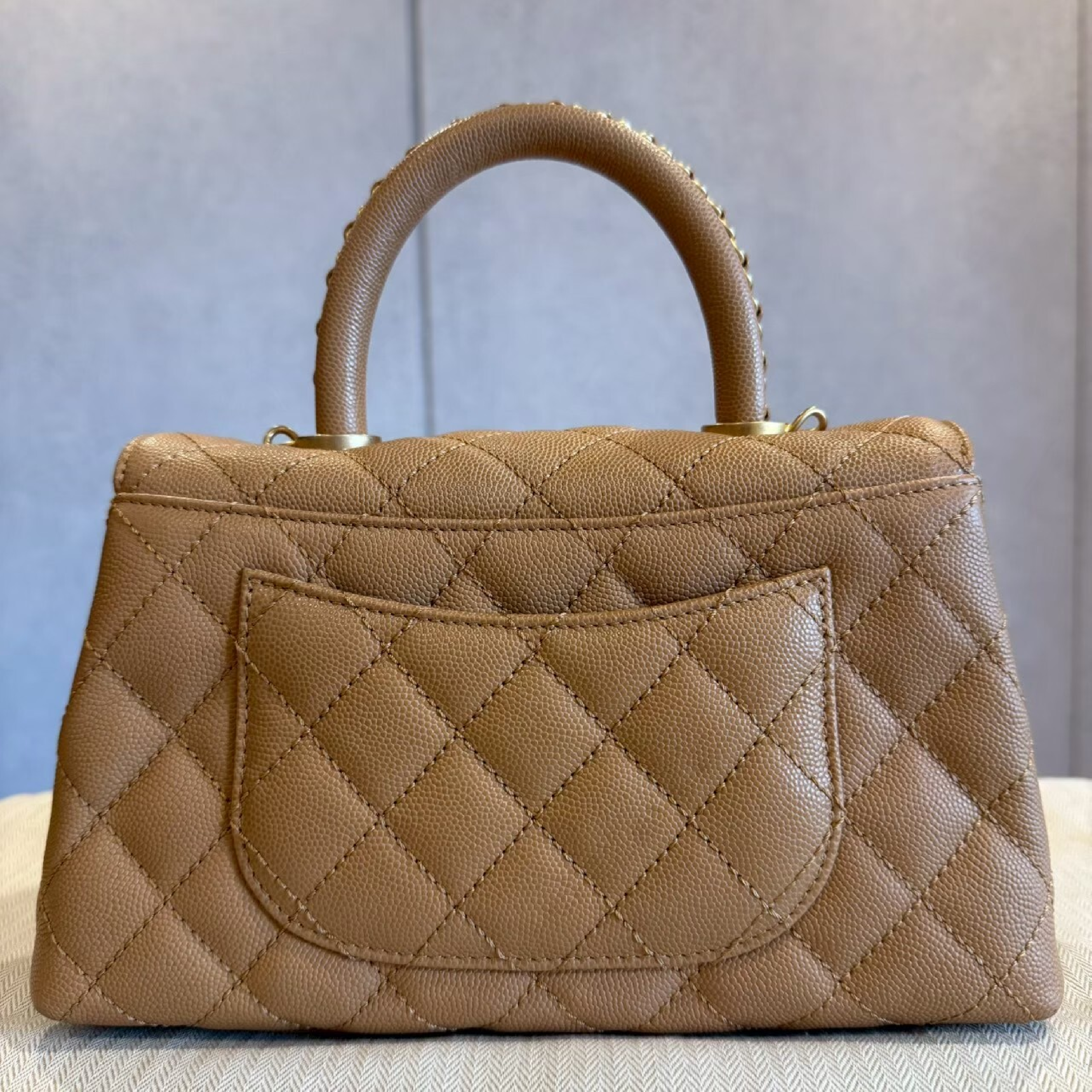 Coco Handle 24 Gold Handbag with Gold Hardware — view 2