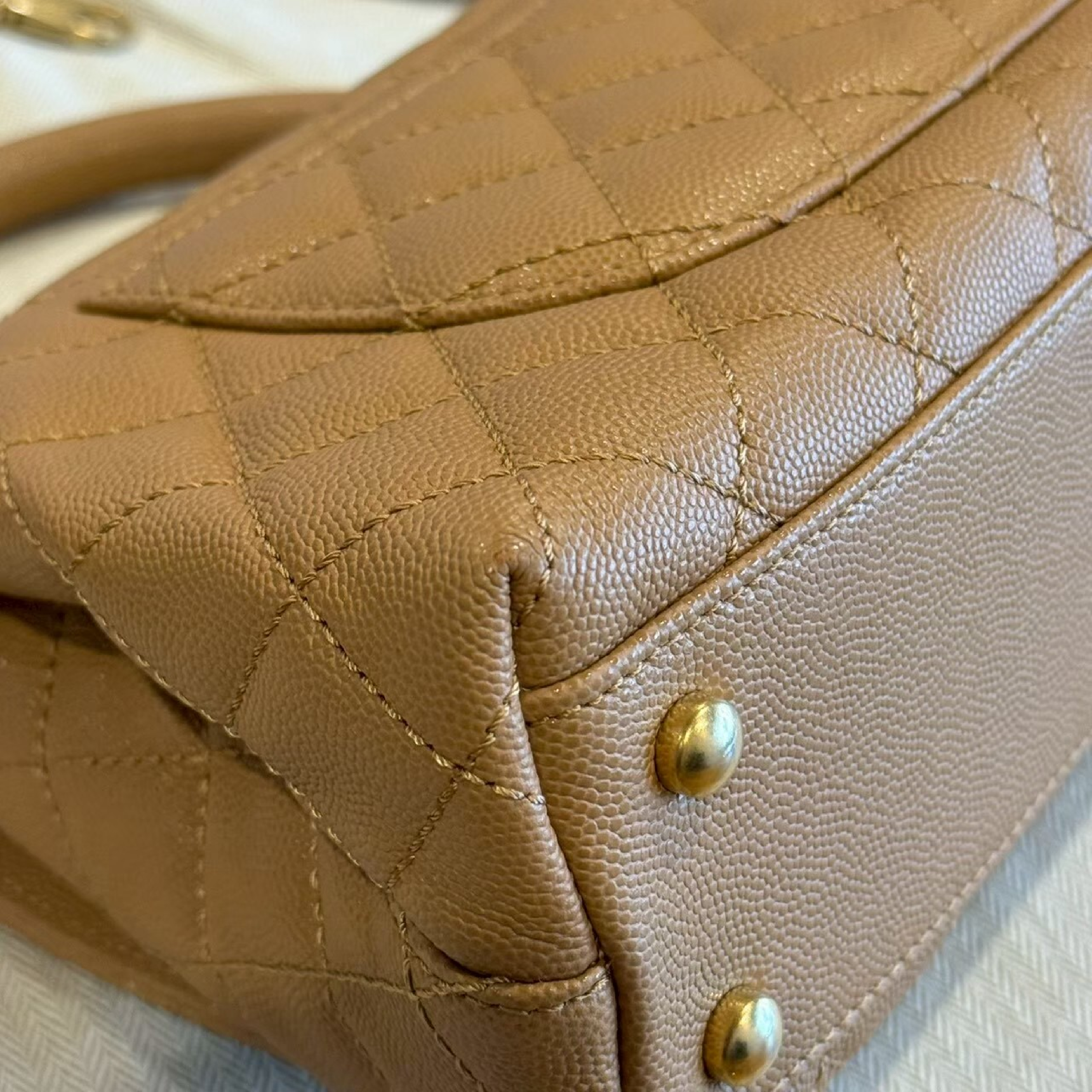 Coco Handle 24 Gold Handbag with Gold Hardware — view 11