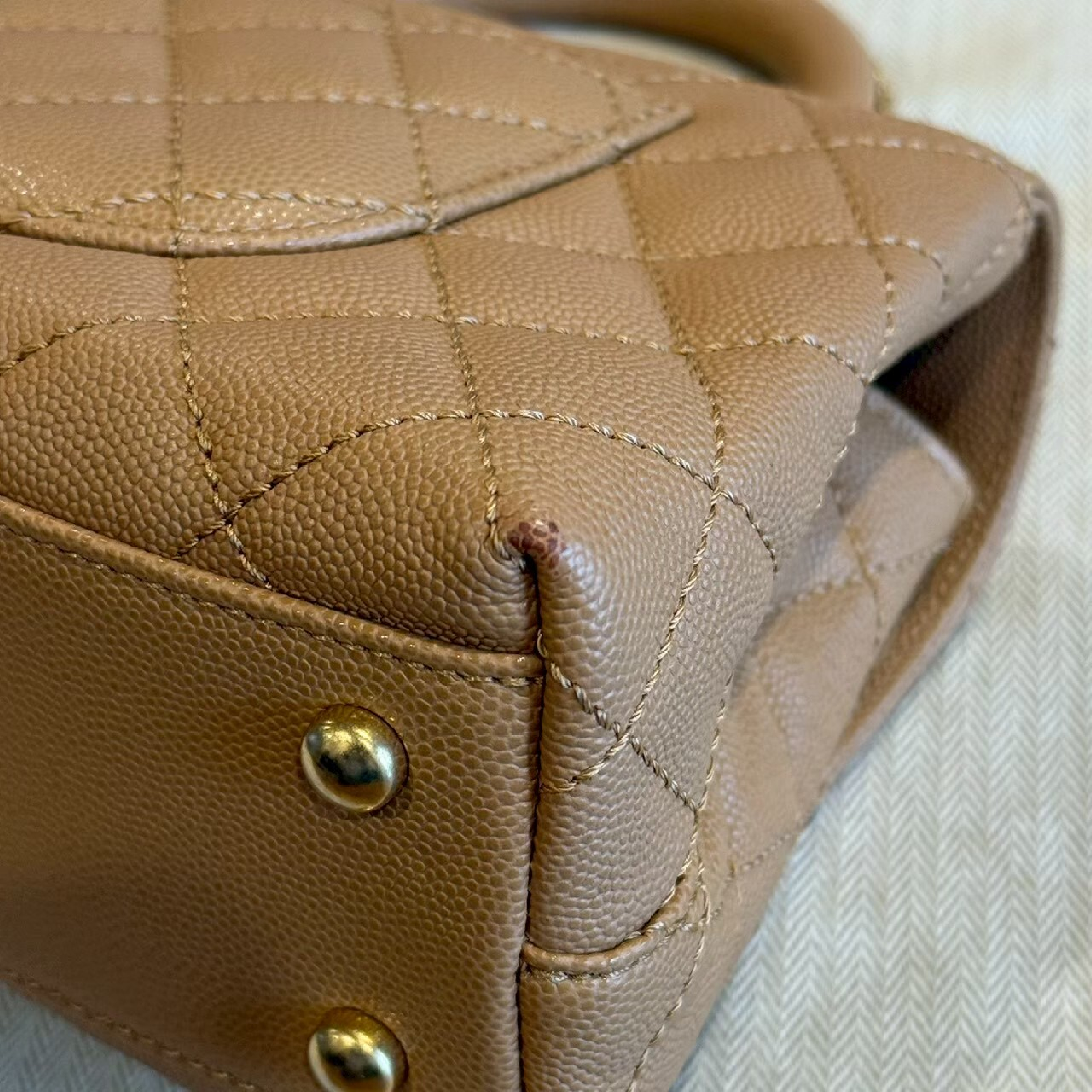 Coco Handle 24 Gold Handbag with Gold Hardware — view 12