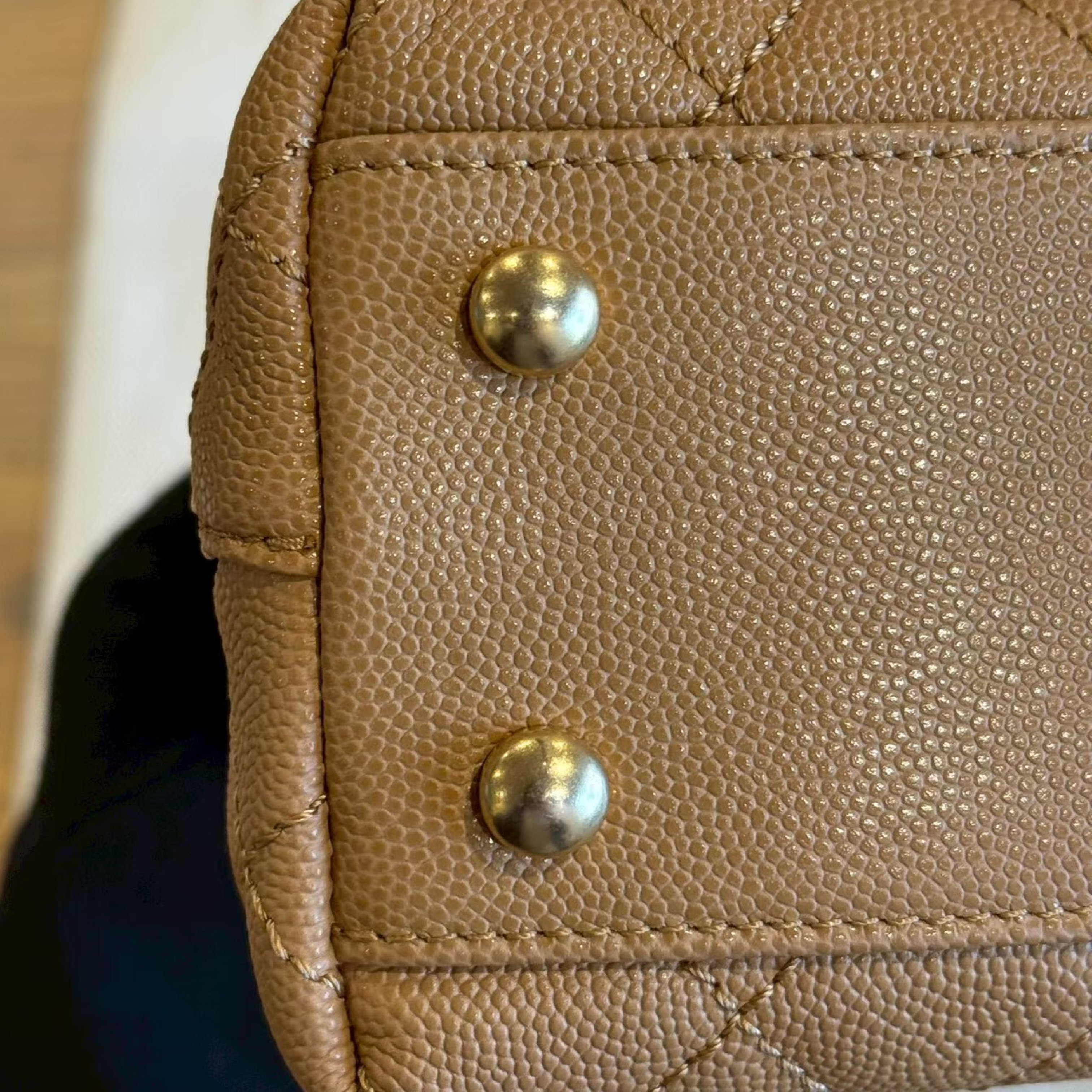 Coco Handle 24 Gold Handbag with Gold Hardware — view 6