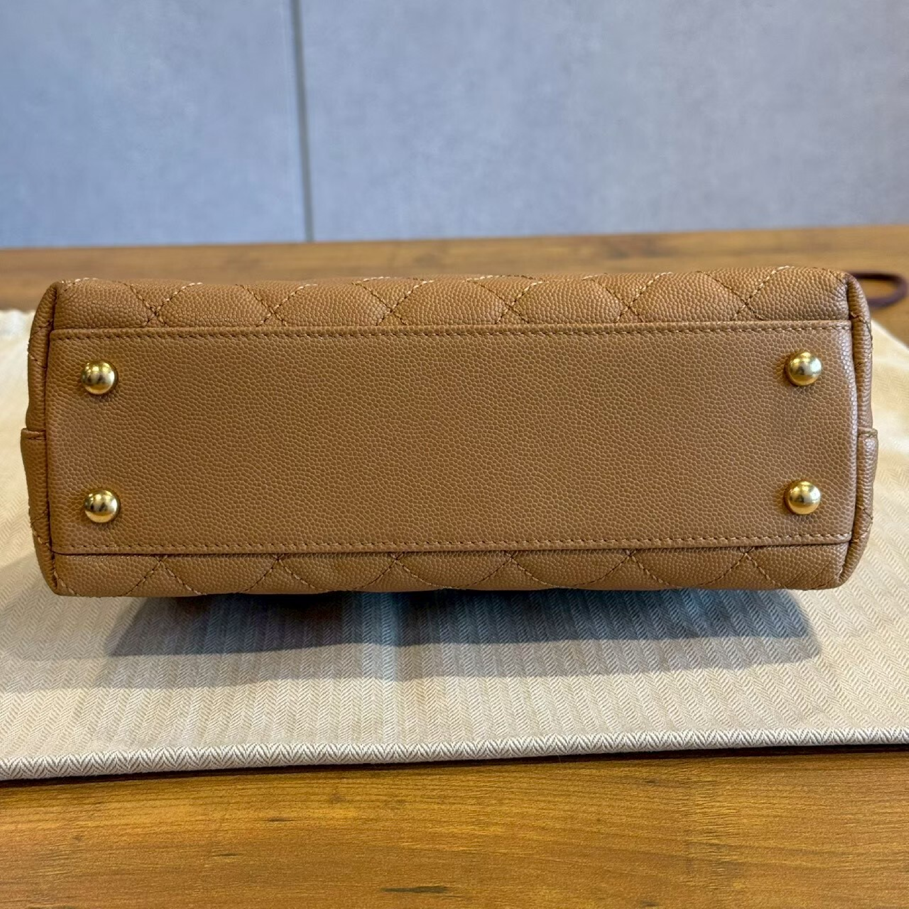 Coco Handle 24 Gold Handbag with Gold Hardware — view 8