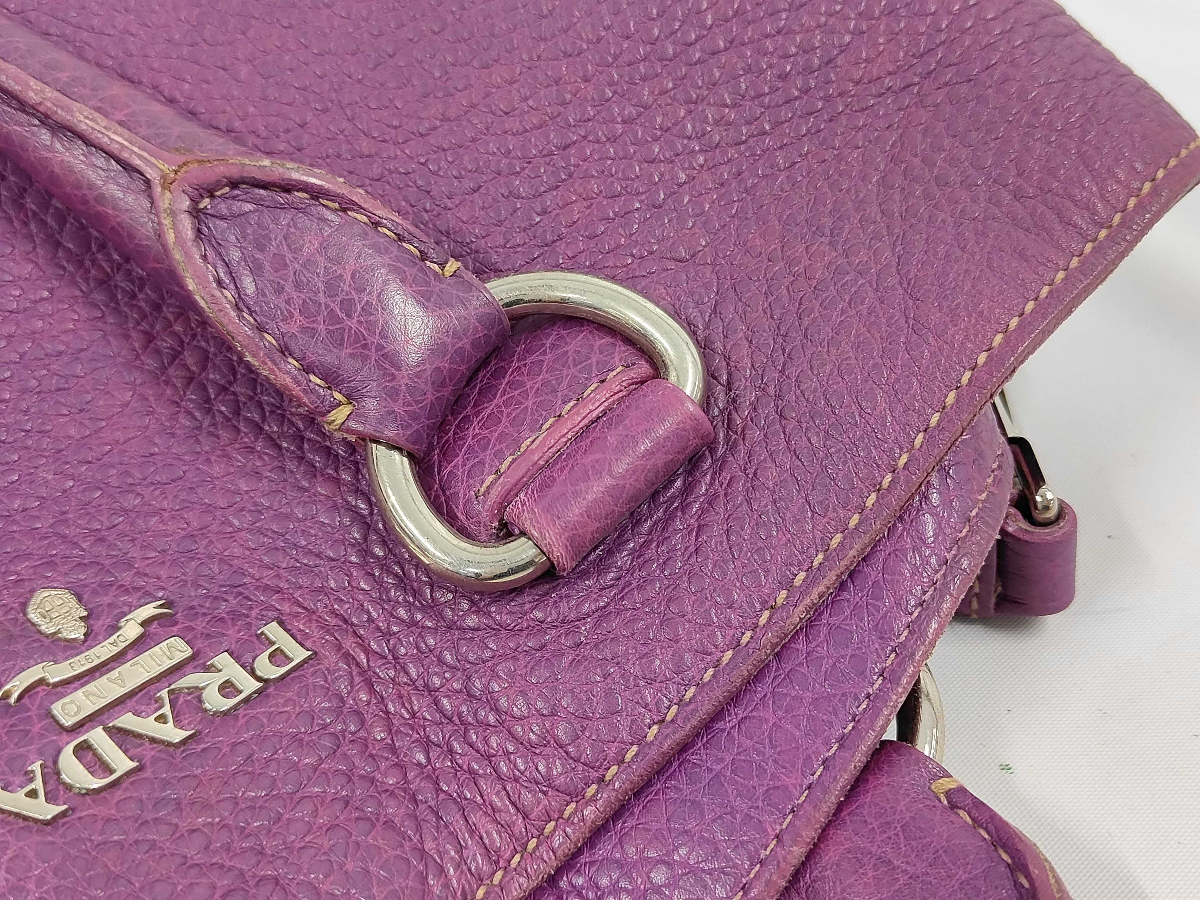 Vitello Daino 2-Way Shoulder Bag BN1713 Purple Tote Bag — view 6