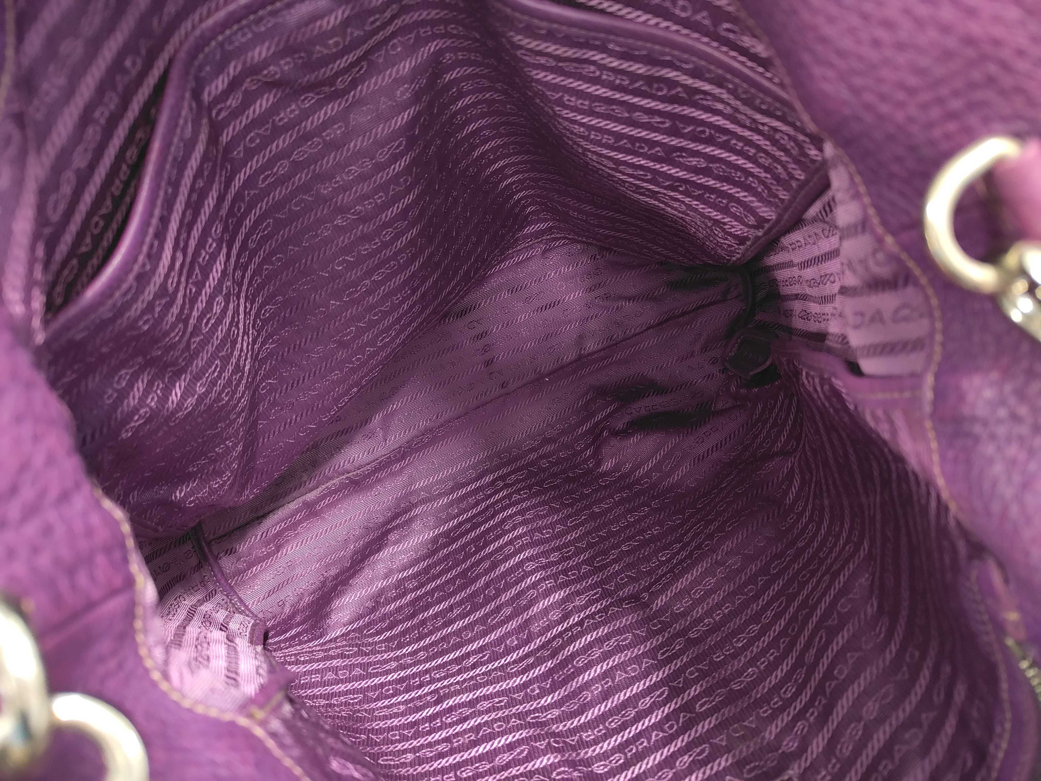 Vitello Daino 2-Way Shoulder Bag BN1713 Purple Tote Bag — view 7