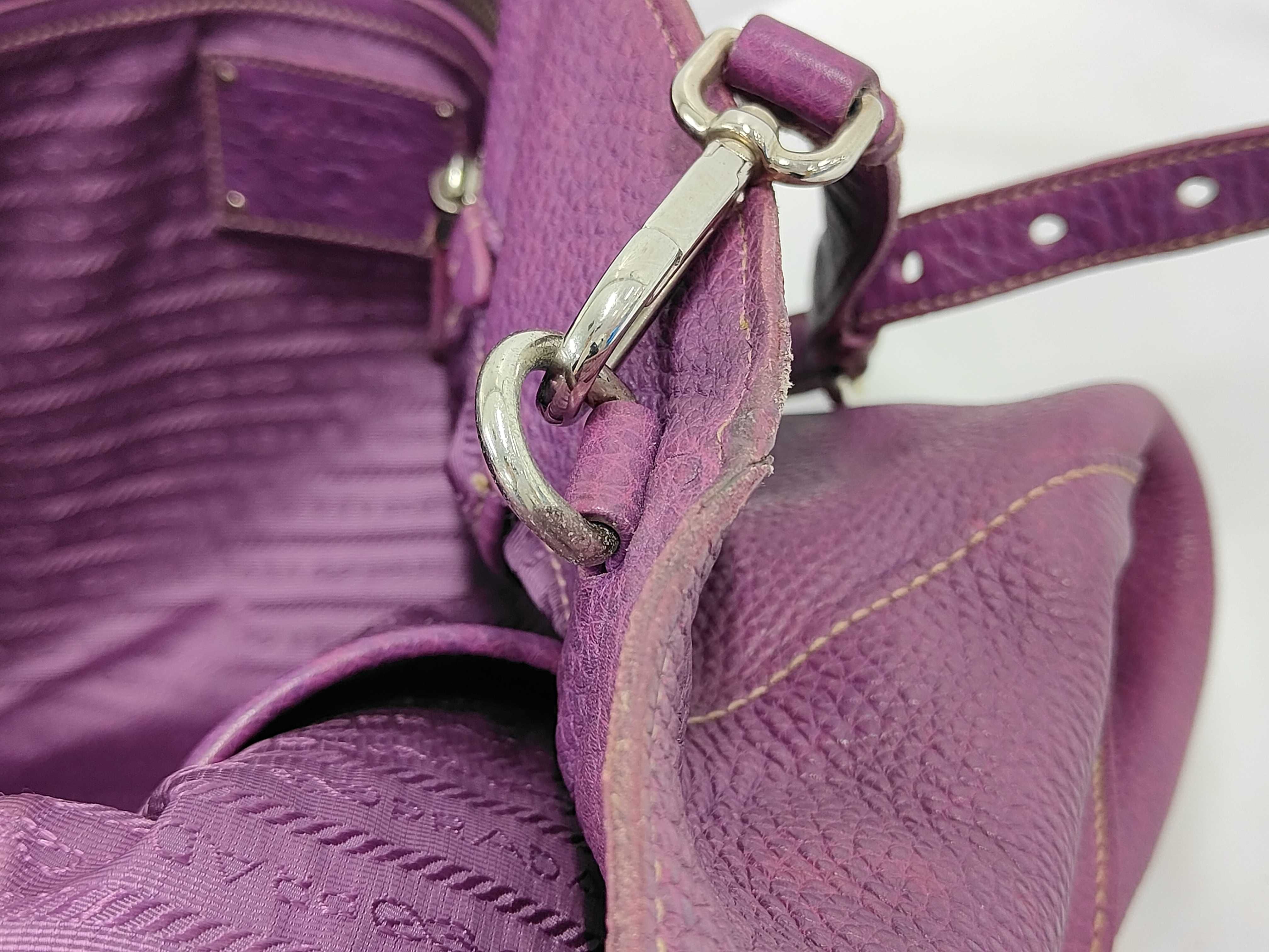 Vitello Daino 2-Way Shoulder Bag BN1713 Purple Tote Bag — view 9