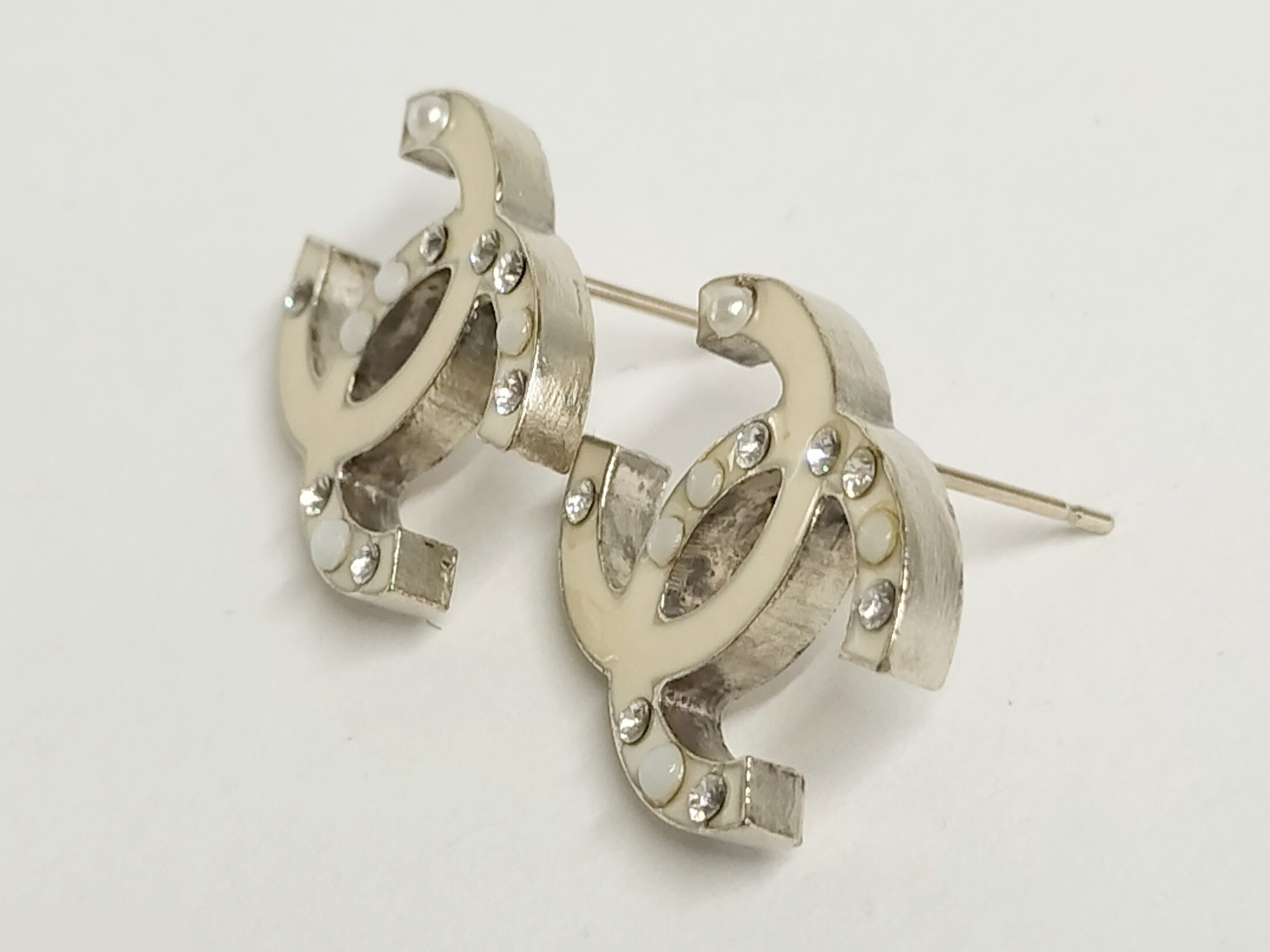Coco Rhinestone Gold Earrings — view 5
